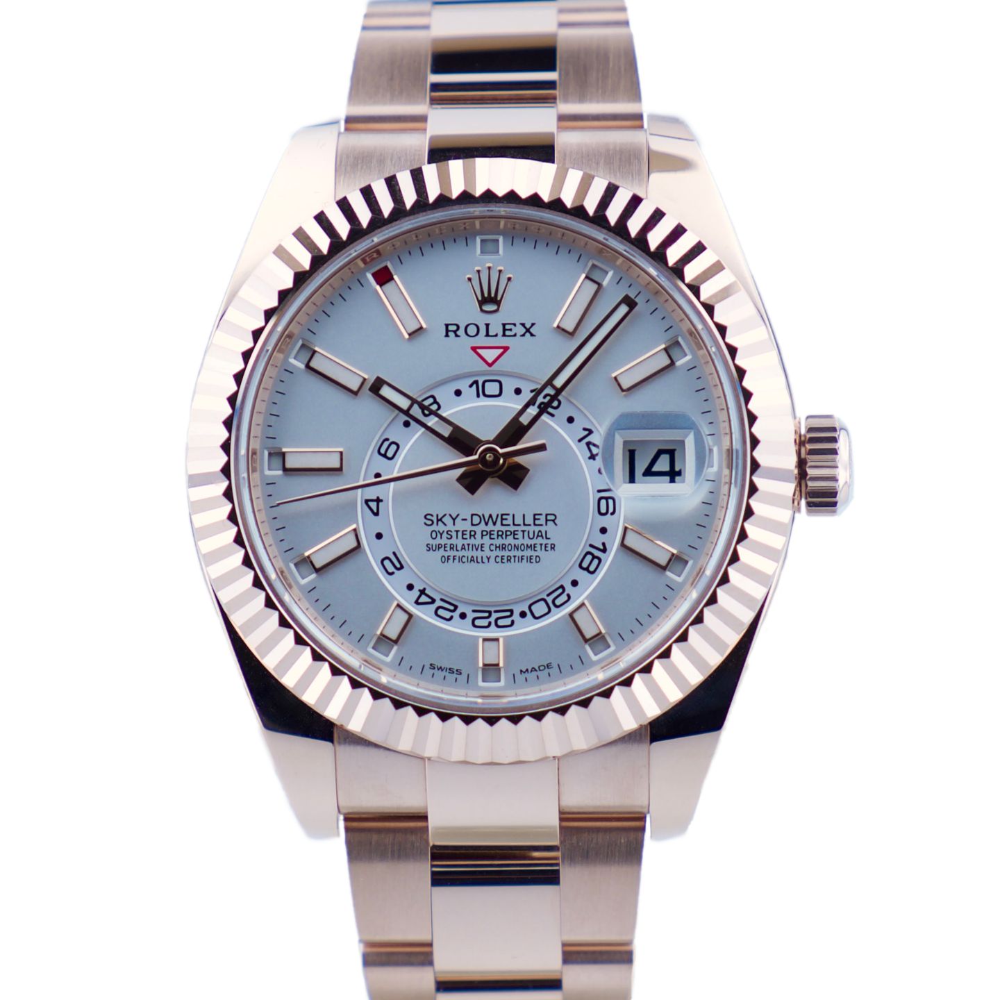Rolex Sky-Dweller 326935 (2022) - Wit wijzerplaat 42mm Roségoud (1/1)