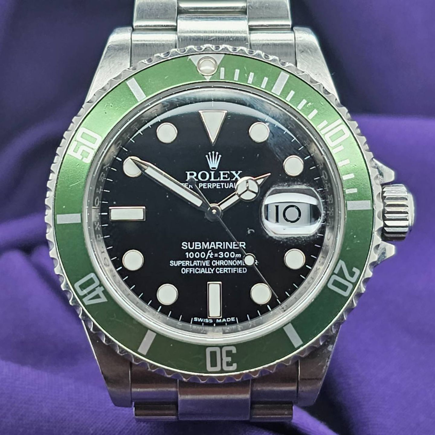 Rolex Submariner Date 16610LV (2008) - Zwart wijzerplaat 40mm Staal (2/5)