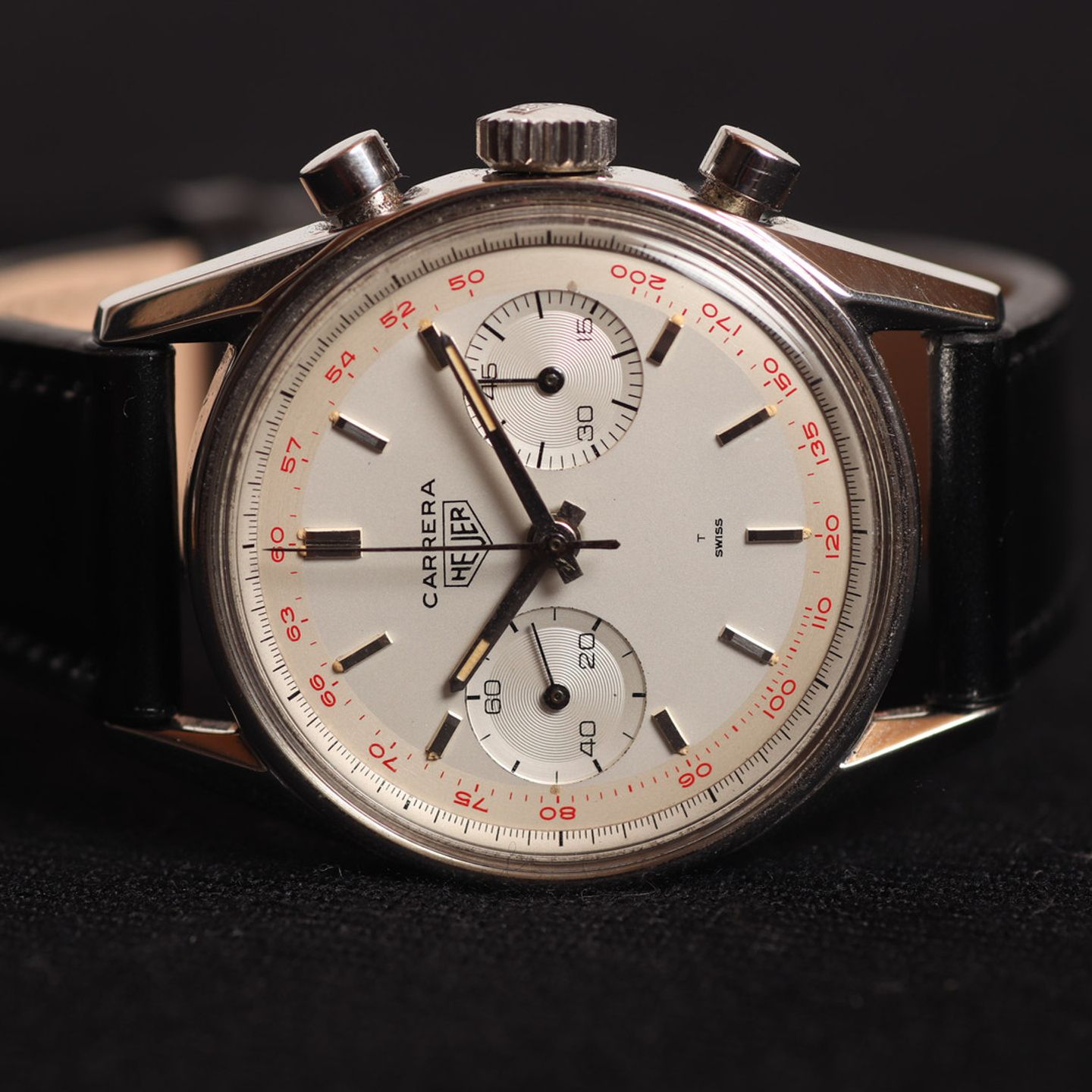 Heuer Carrera 3647t (1967) - Zilver wijzerplaat 36mm Staal (4/5)