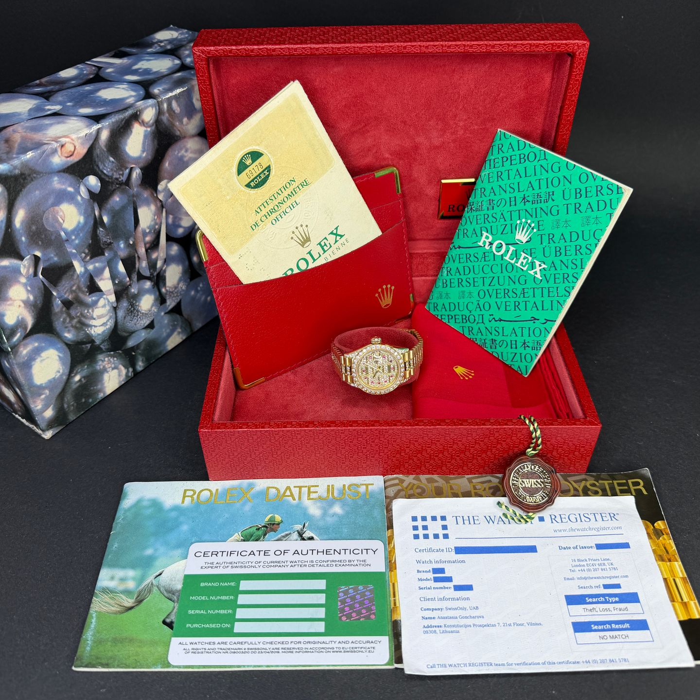 Rolex Lady-Datejust 69178 (1984) - Diamond dial 26 mm Yellow Gold case (3/7)