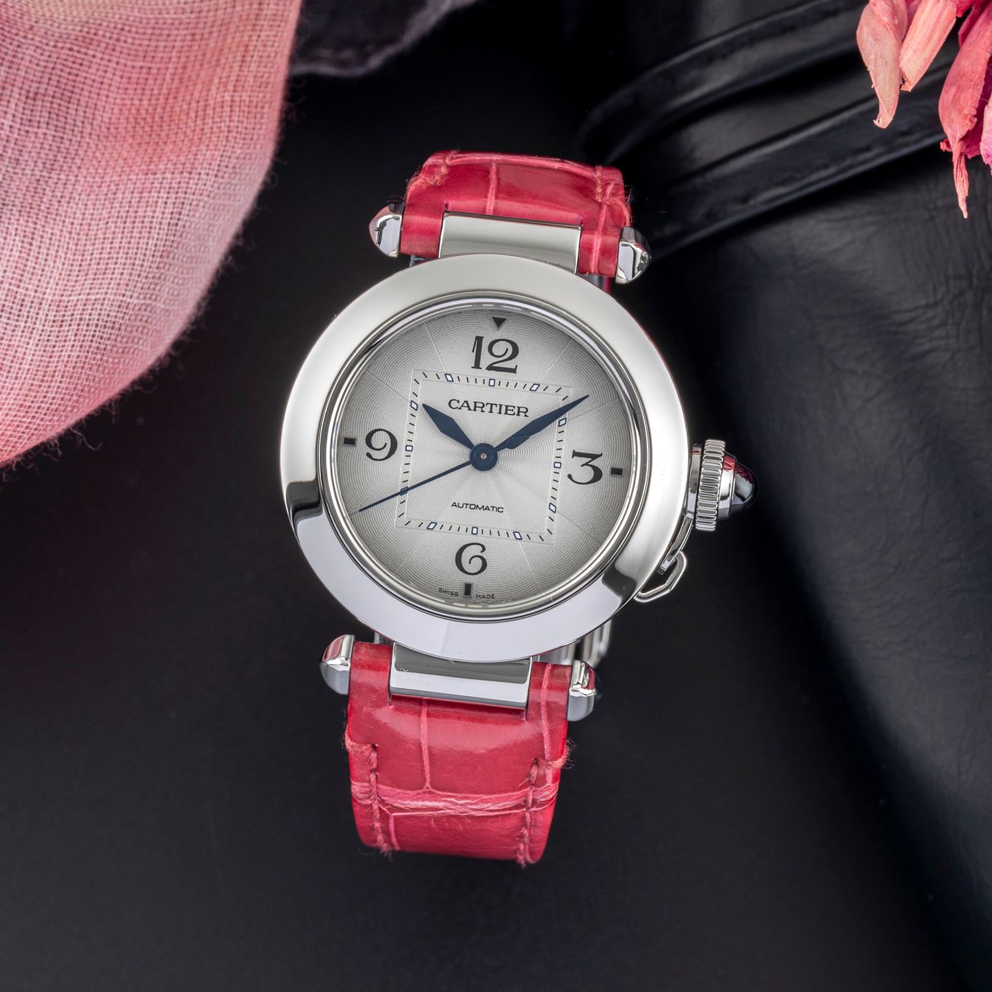 Cartier Pasha WSPA0012 (Unknown (random serial)) - Silver dial 35 mm Steel case (1/8)