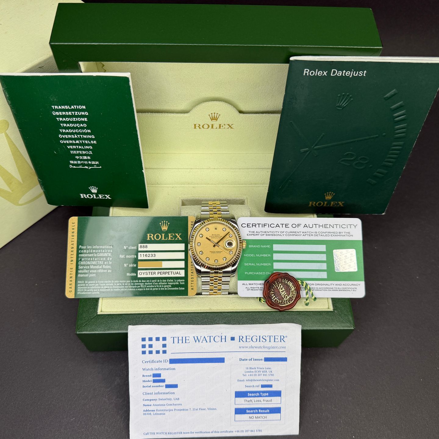 Rolex Datejust 36 116233 (2010) - Champagne dial 36 mm Gold/Steel case (3/4)