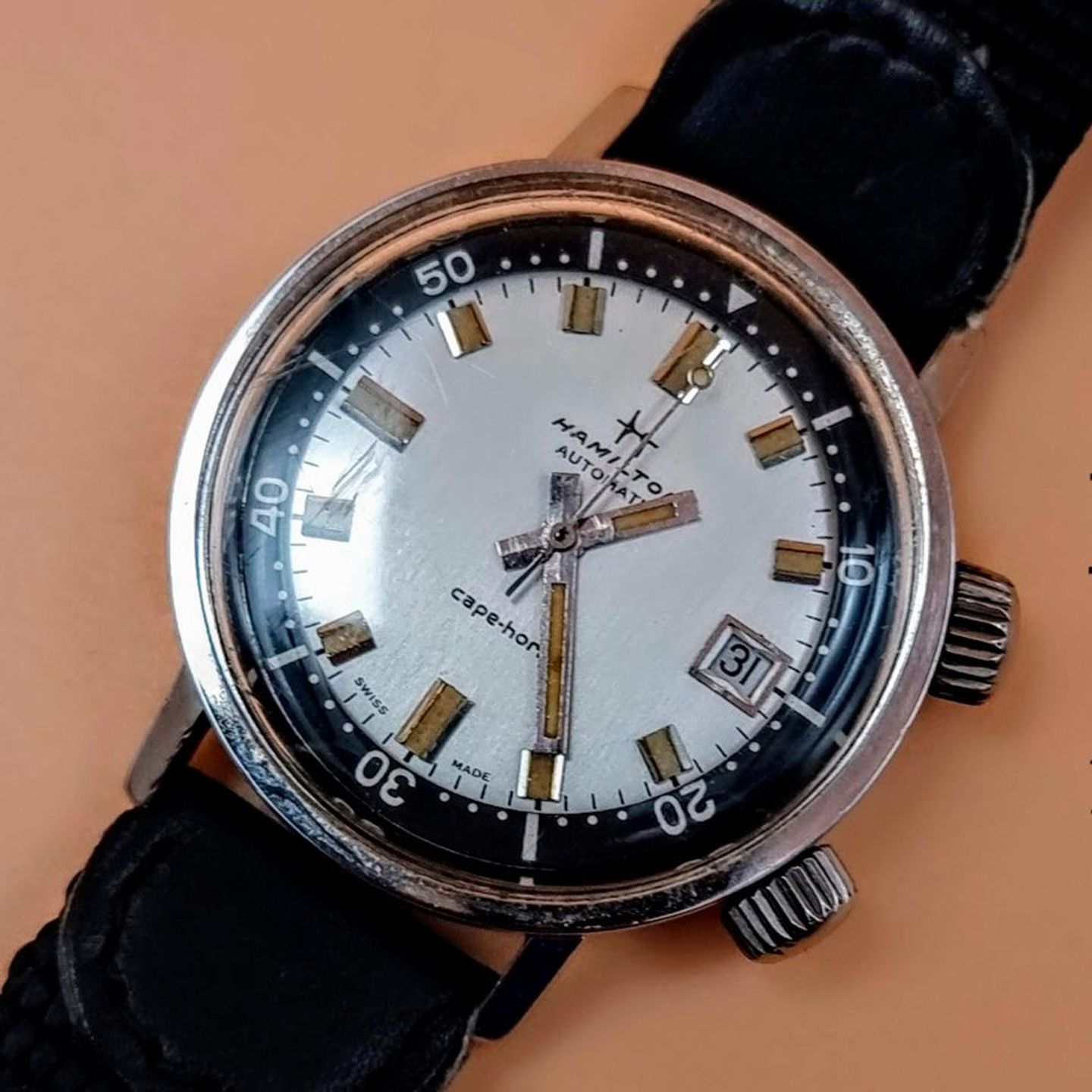 Hamilton Unknown 64040-3 (Unknown (random serial)) - Silver dial 36 mm Steel case (1/8)