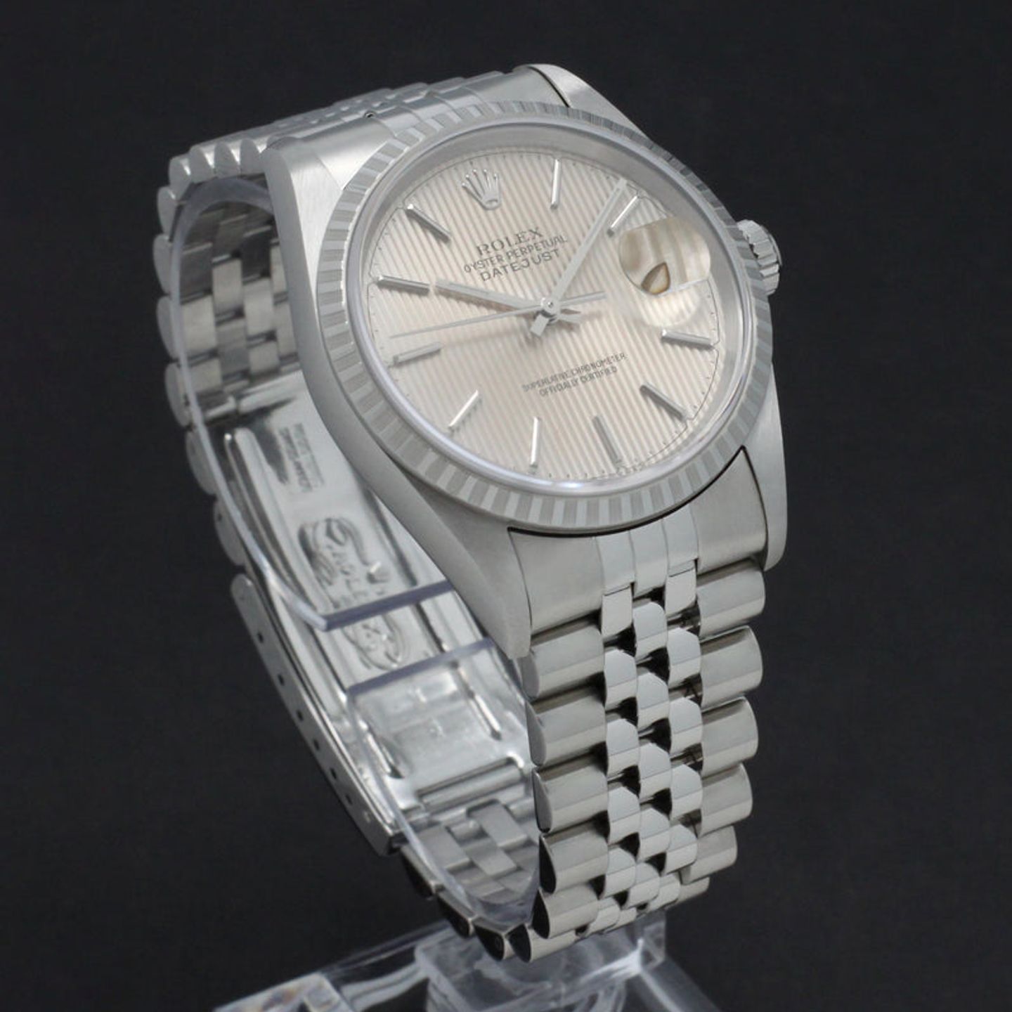 Rolex Datejust 36 16220 (2001) - Zilver wijzerplaat 36mm Staal (6/7)