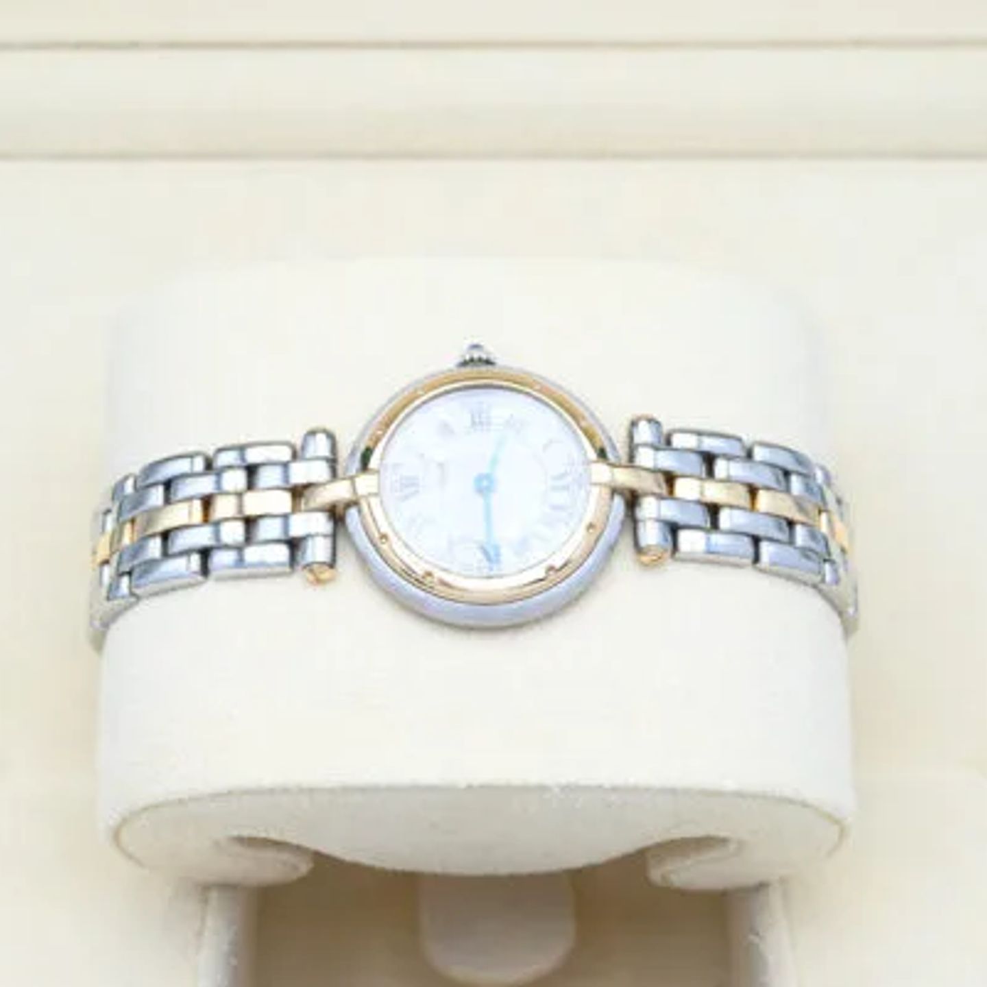 Cartier Panthère 166920 (1991) - Wit wijzerplaat 24mm Goud/Staal (3/8)