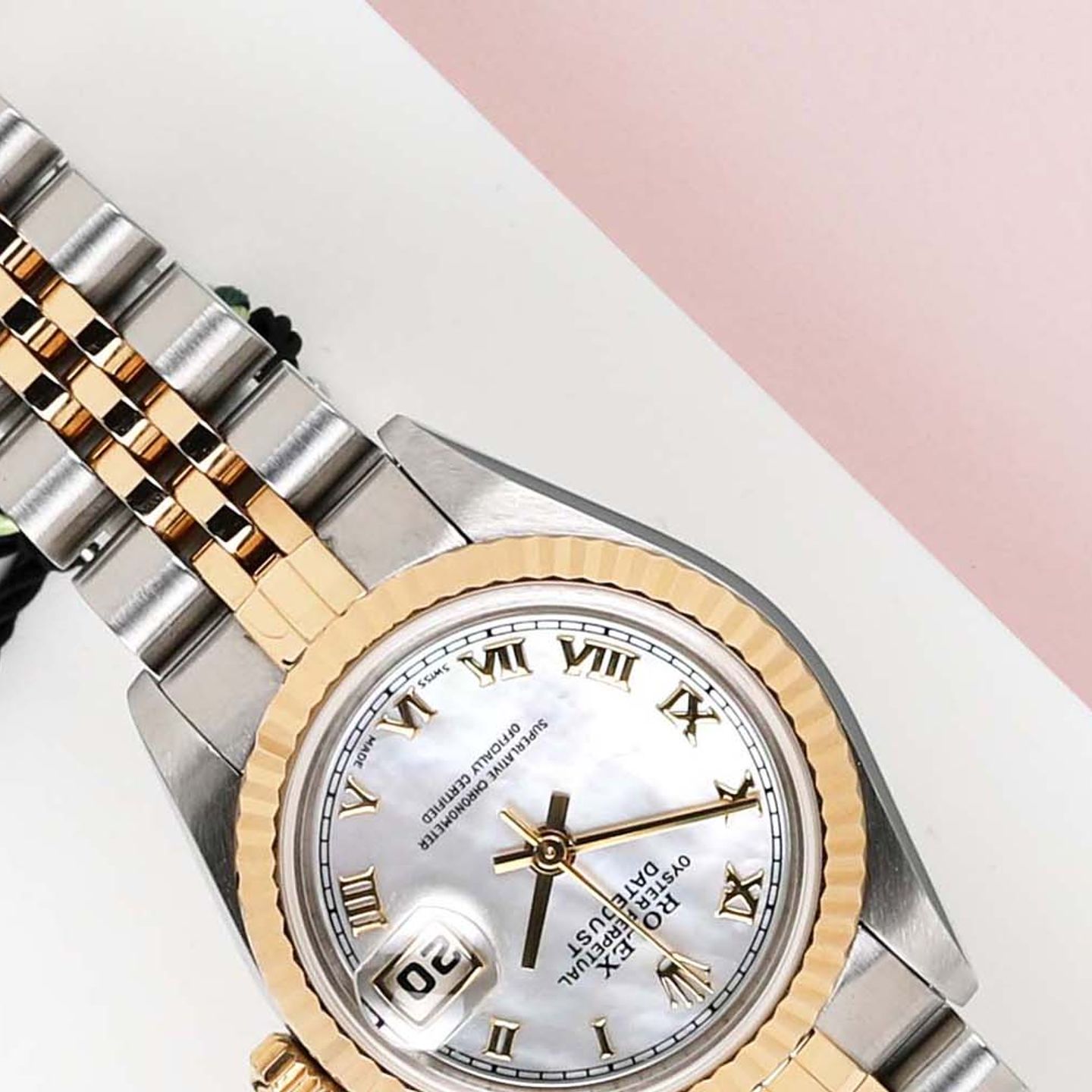 Rolex Lady-Datejust 69173 (1999) - Pearl dial 26 mm Gold/Steel case (4/7)