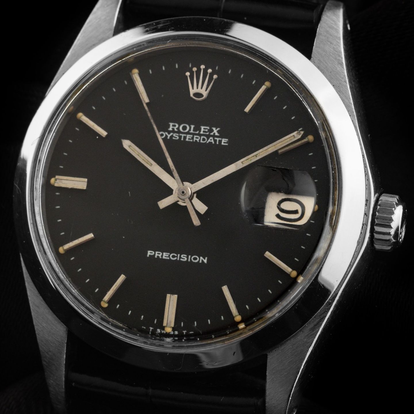 Rolex Oyster Precision 6694 (1971) - Black dial 34 mm Steel case (3/8)