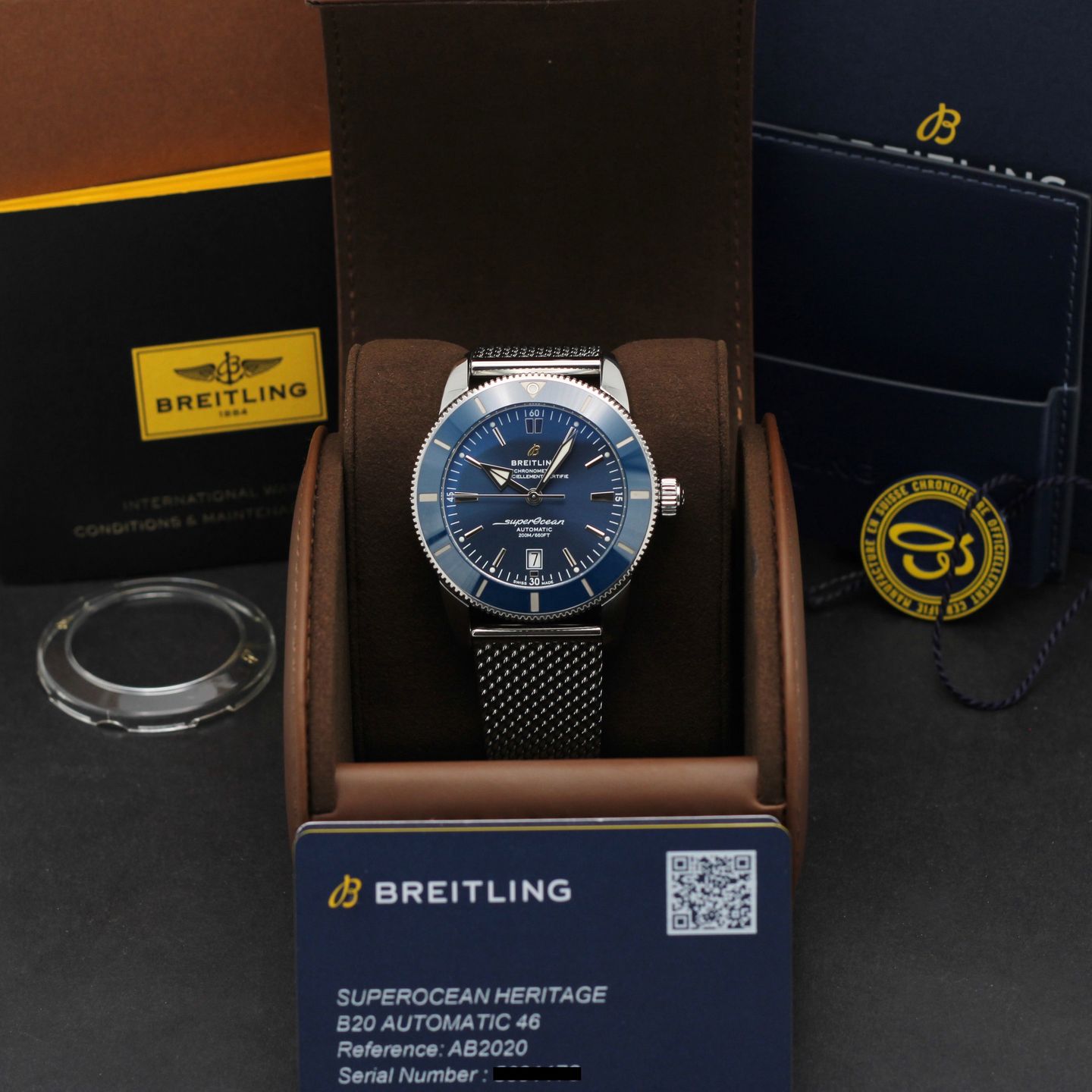 Breitling Superocean Heritage II 46 AB2020 (2021) - Blue dial 46 mm Steel case (3/8)
