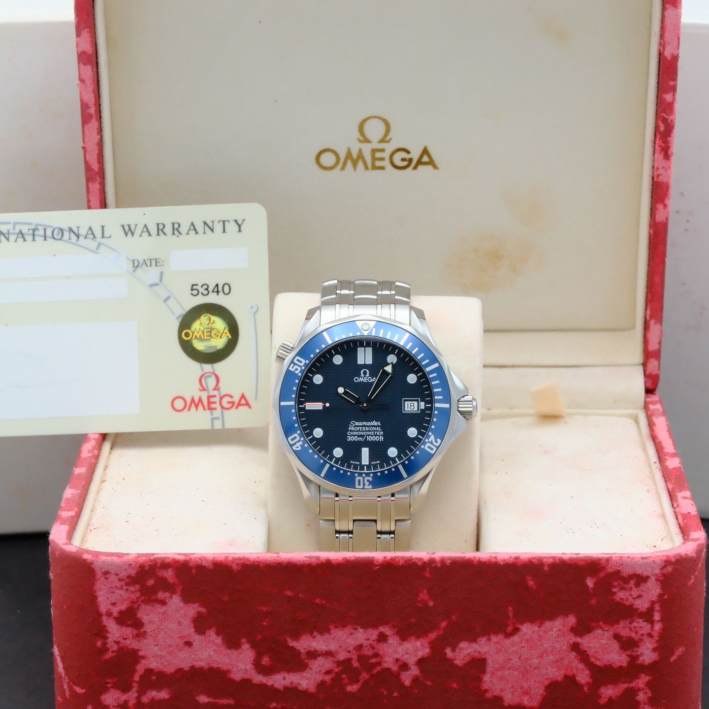 Omega Seamaster Diver 300 M 2531.80.00 (1999) - Blue dial 41 mm Steel case (3/8)