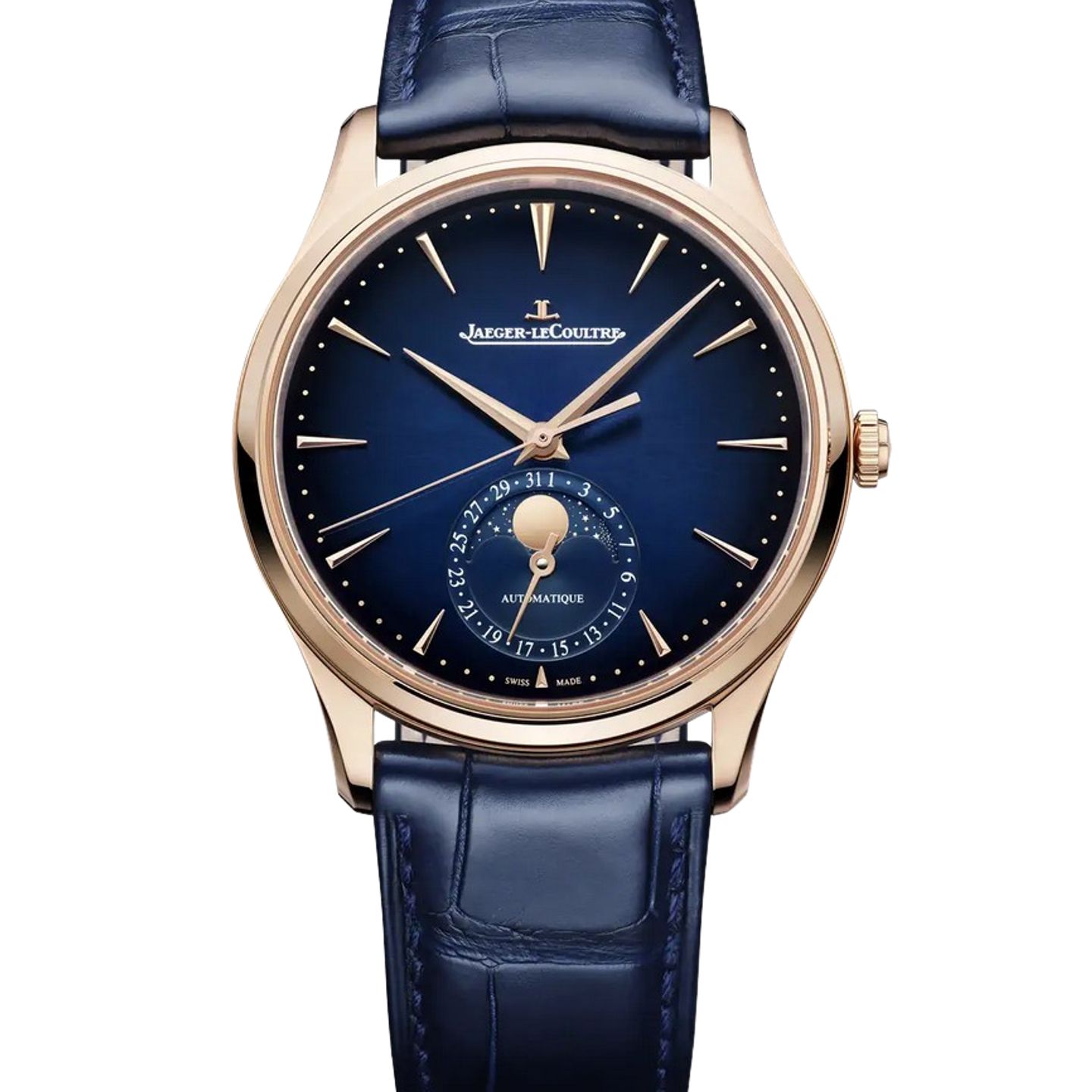 Jaeger-LeCoultre Master Ultra Thin Moon Q1362580 (2024) - Blue dial 39 mm Rose Gold case (1/1)