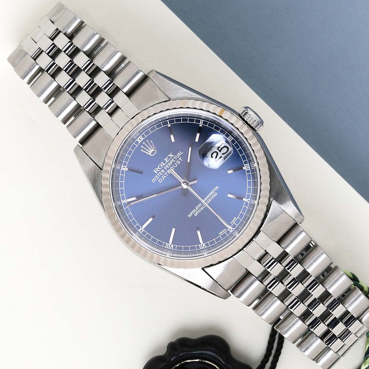 Rolex Datejust 36 16234 (2001) - Blauw wijzerplaat 36mm Staal (1/8)