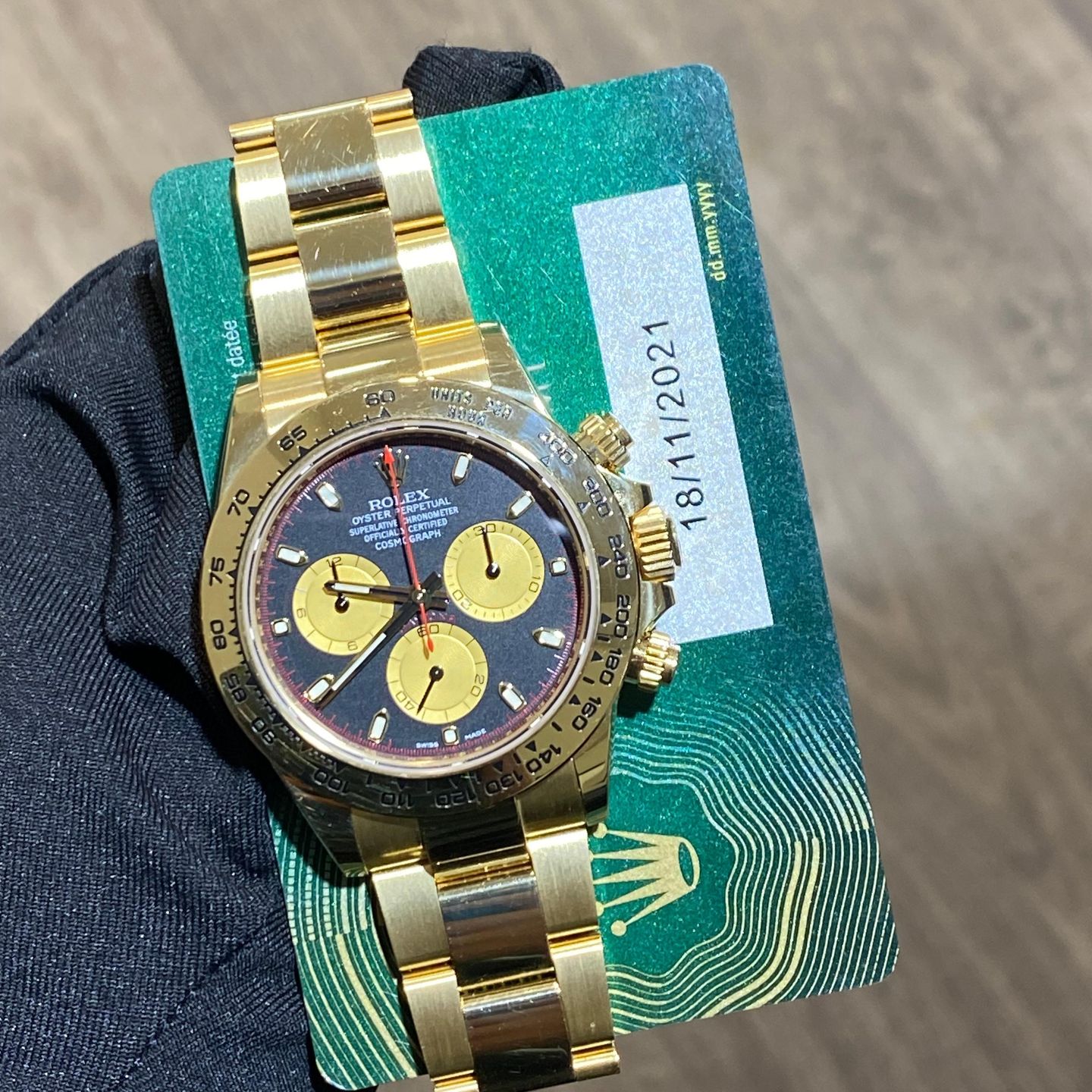 Rolex Daytona 116508 (2021) - Groen wijzerplaat 42mm Staal (1/1)