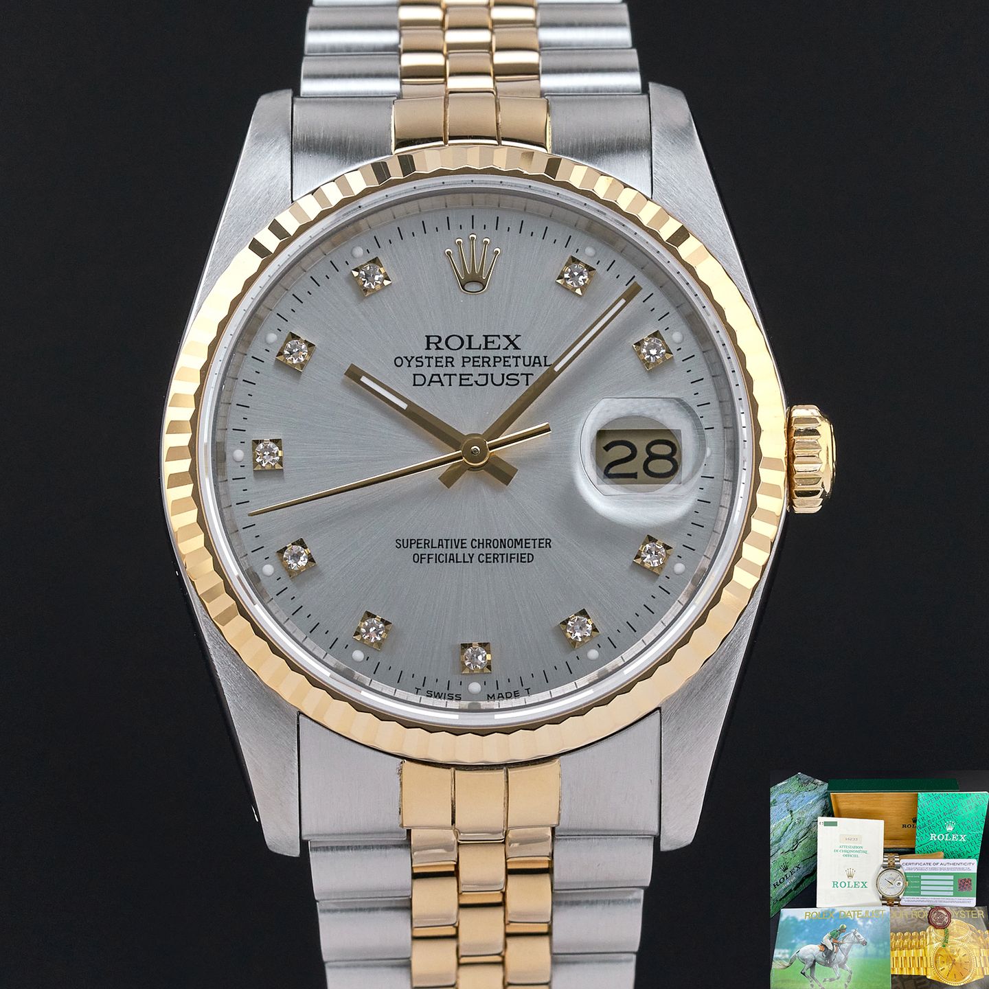 Rolex Datejust 36 16233 (1990) - 36mm Goud/Staal (1/7)