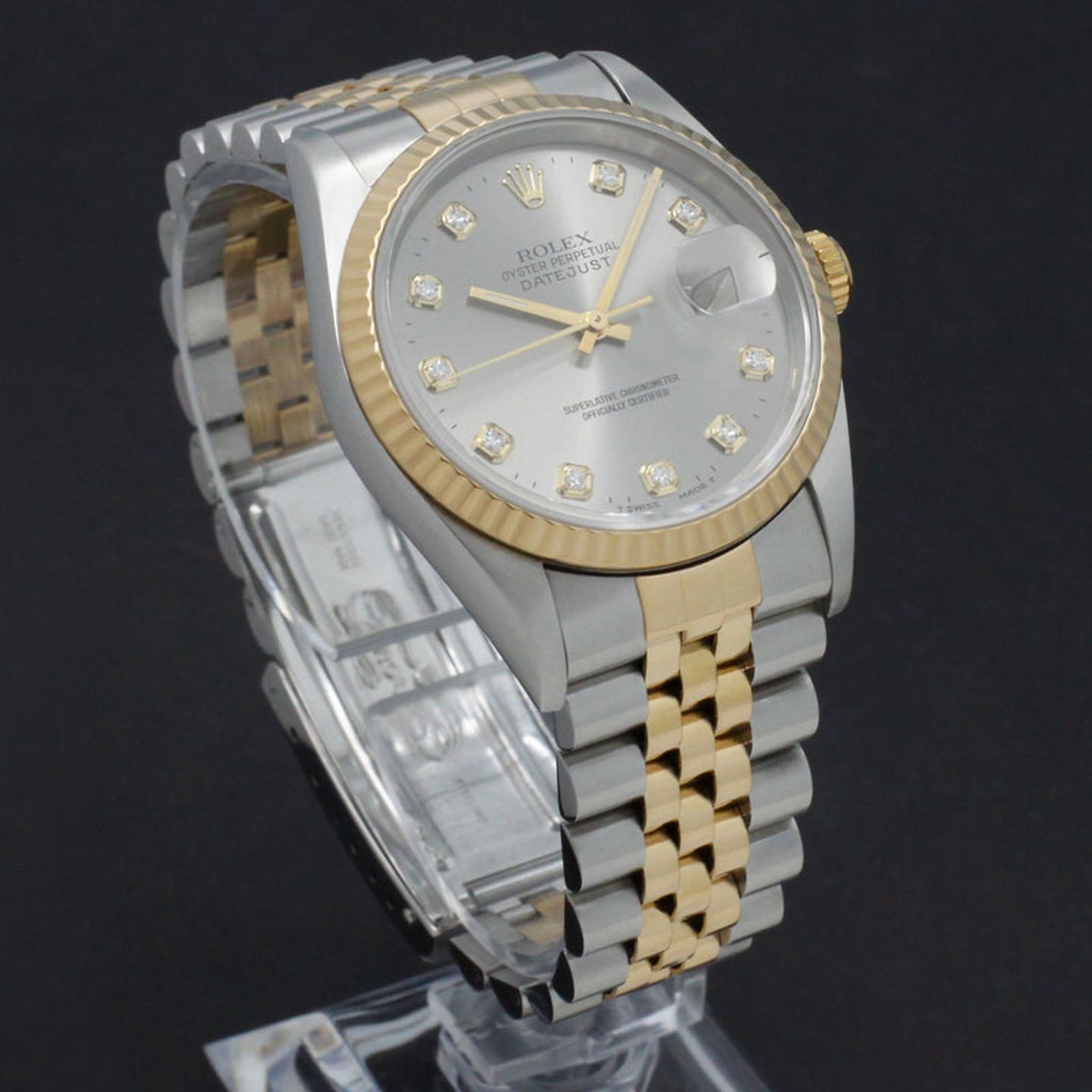 Rolex Datejust 36 16233 (1997) - Grey dial 36 mm Gold/Steel case (4/7)