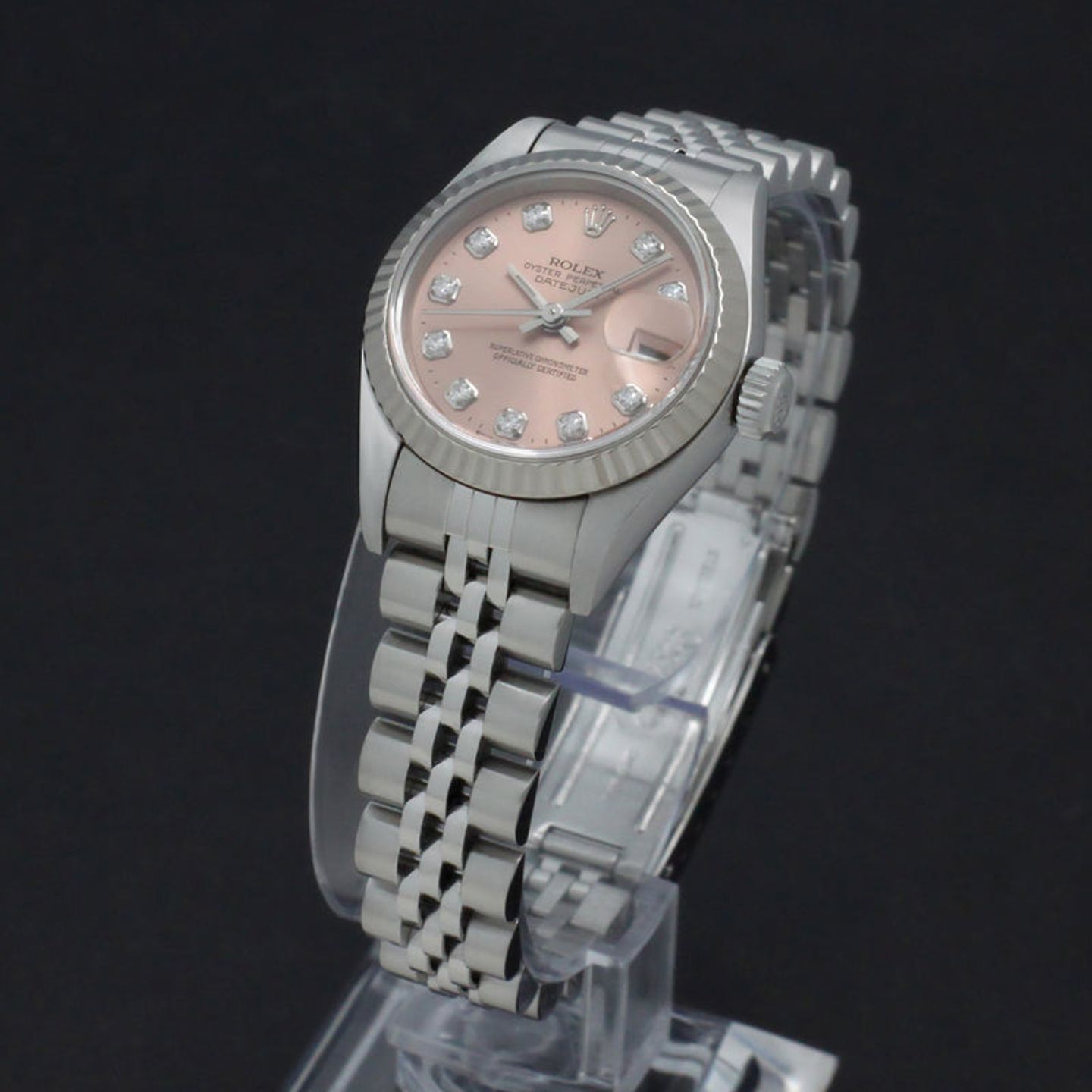 Rolex Lady-Datejust 79174 (2002) - Pink dial 26 mm Steel case (5/7)