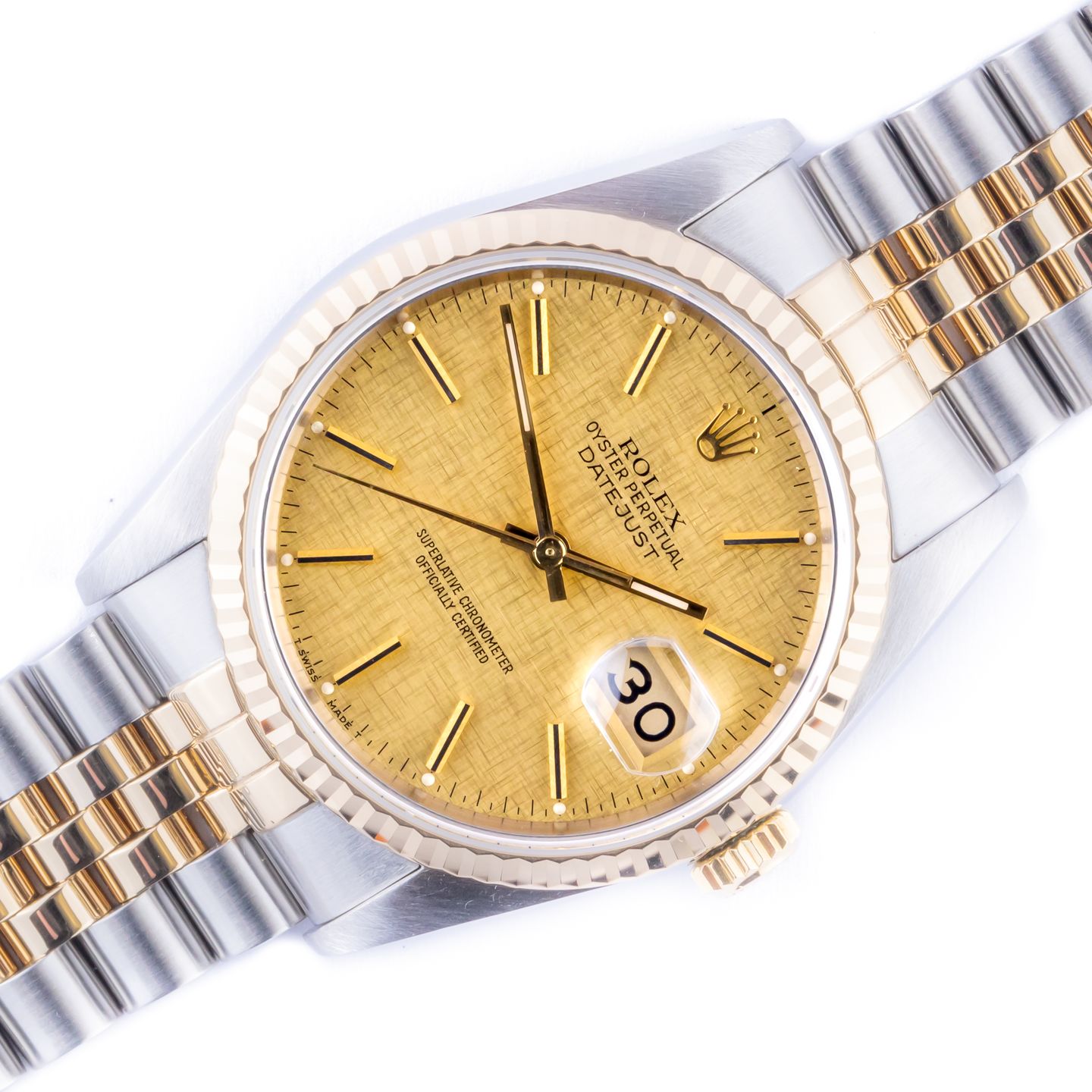 Rolex Datejust 36 16233 (1989) - Champagne dial 36 mm Gold/Steel case (1/8)