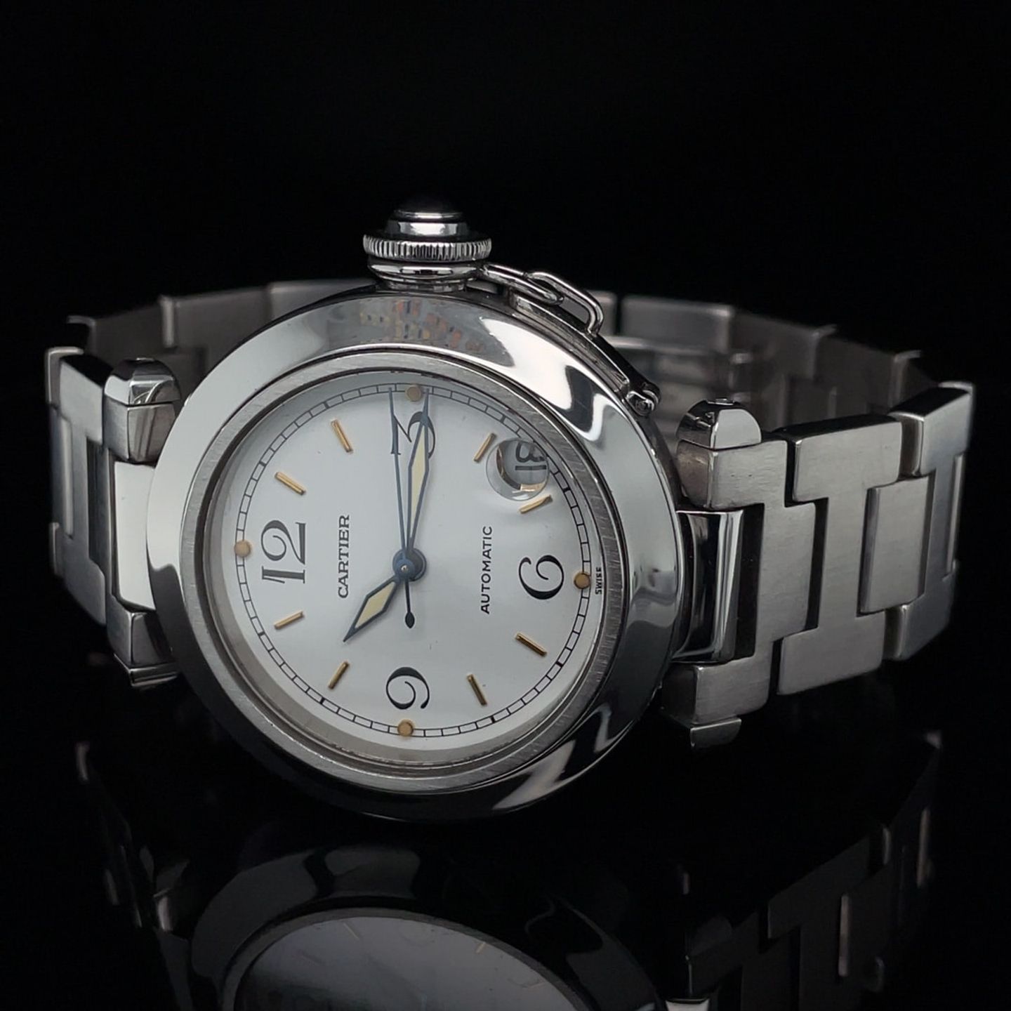 Cartier Pasha C 1031 (Unknown (random serial)) - 35 mm Steel case (5/8)
