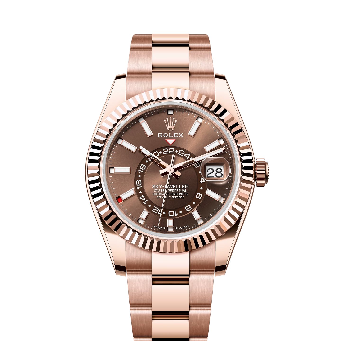 Rolex Sky-Dweller 336935 (2024) - Bruin wijzerplaat 42mm Roségoud (1/8)