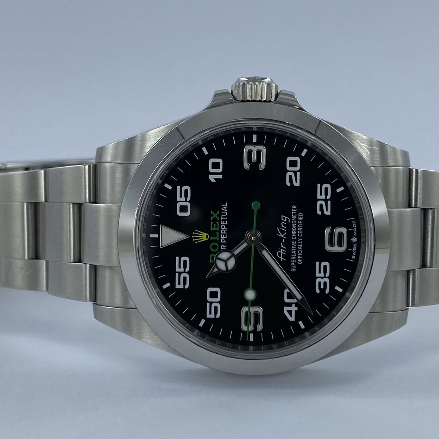 Rolex Air-King 126900 (2022) - Zwart wijzerplaat 40mm Staal (1/7)