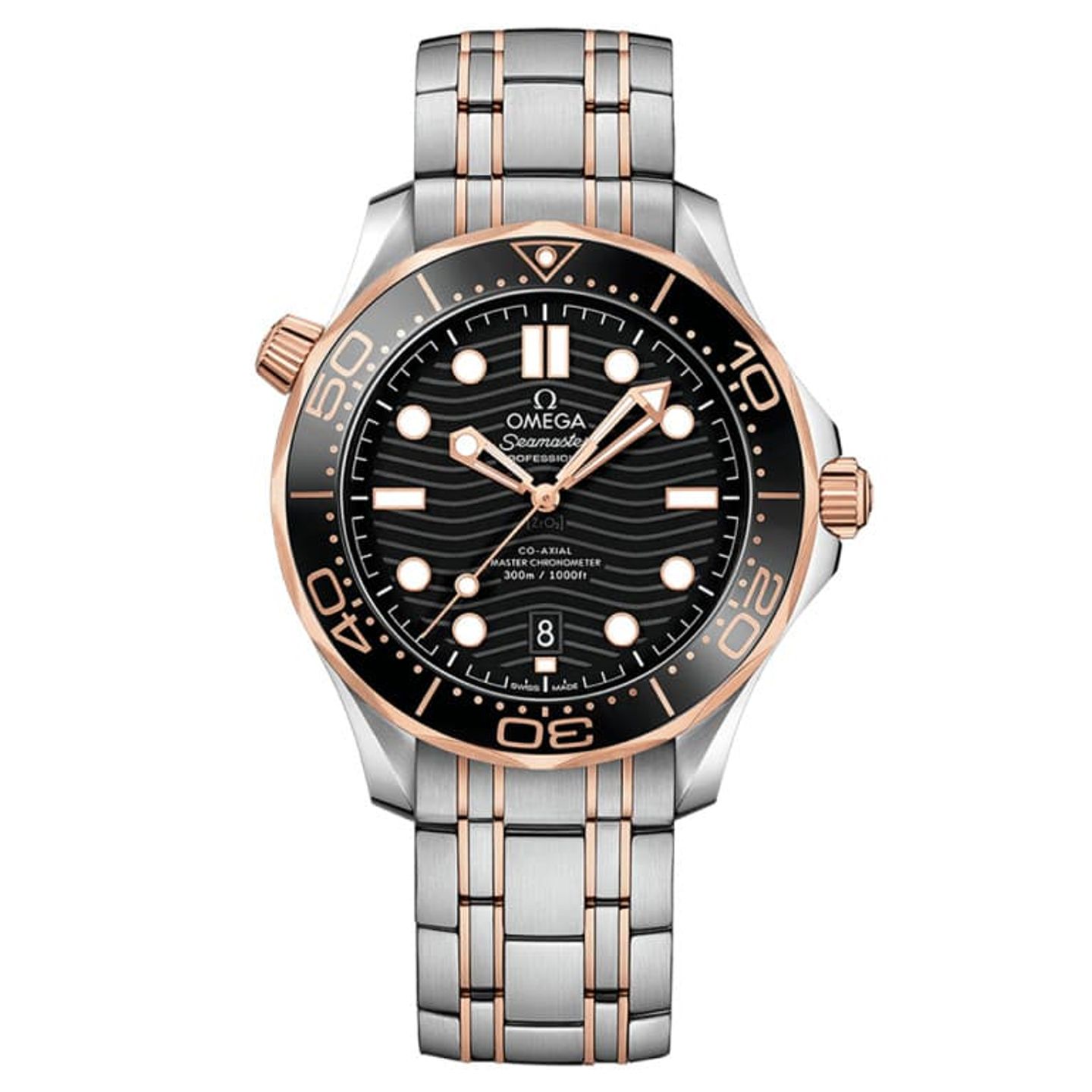 Omega Seamaster Diver 300 M 210.20.42.20.01.001 (2024) - Zwart wijzerplaat 42mm Goud/Staal (1/1)