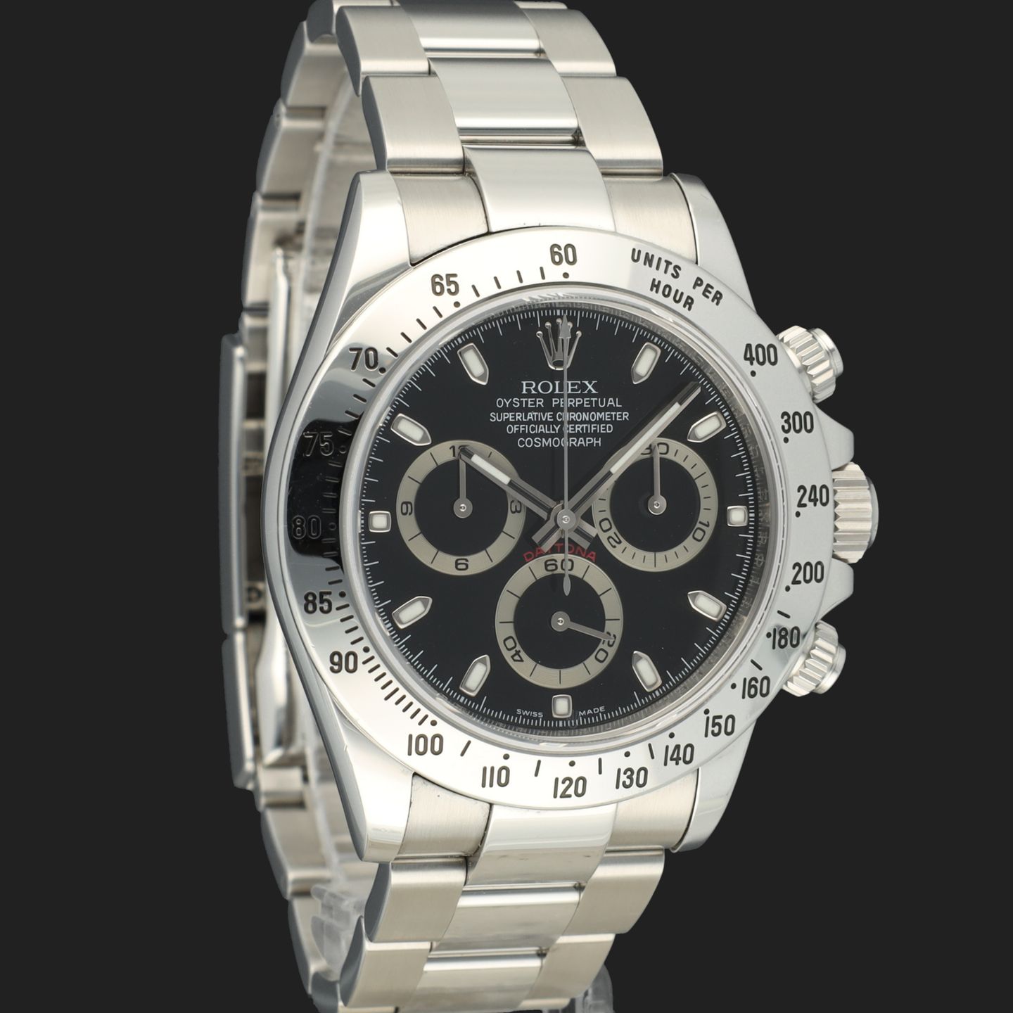 Rolex Daytona 116520 (2009) - Zwart wijzerplaat 40mm Staal (4/8)