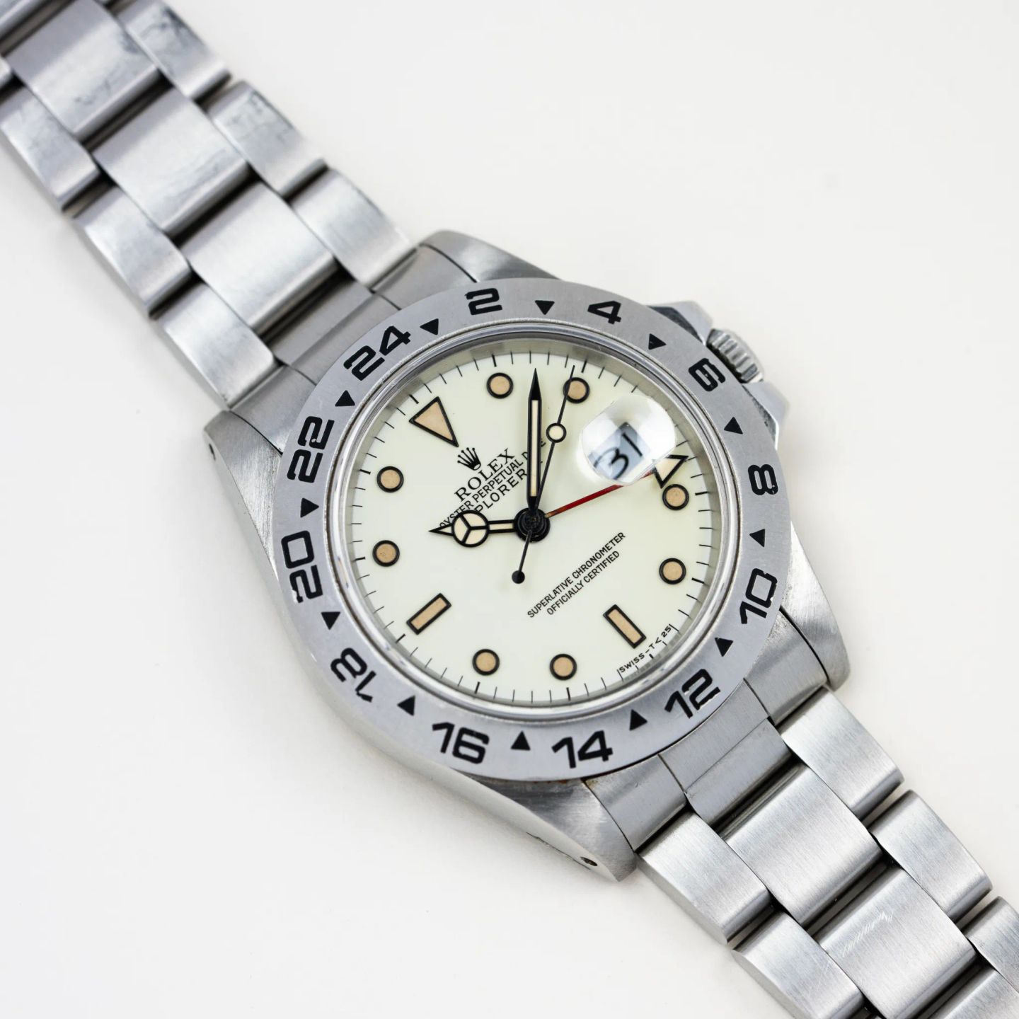 Rolex Explorer II 16550 (1987) - Wit wijzerplaat 40mm Staal (2/7)