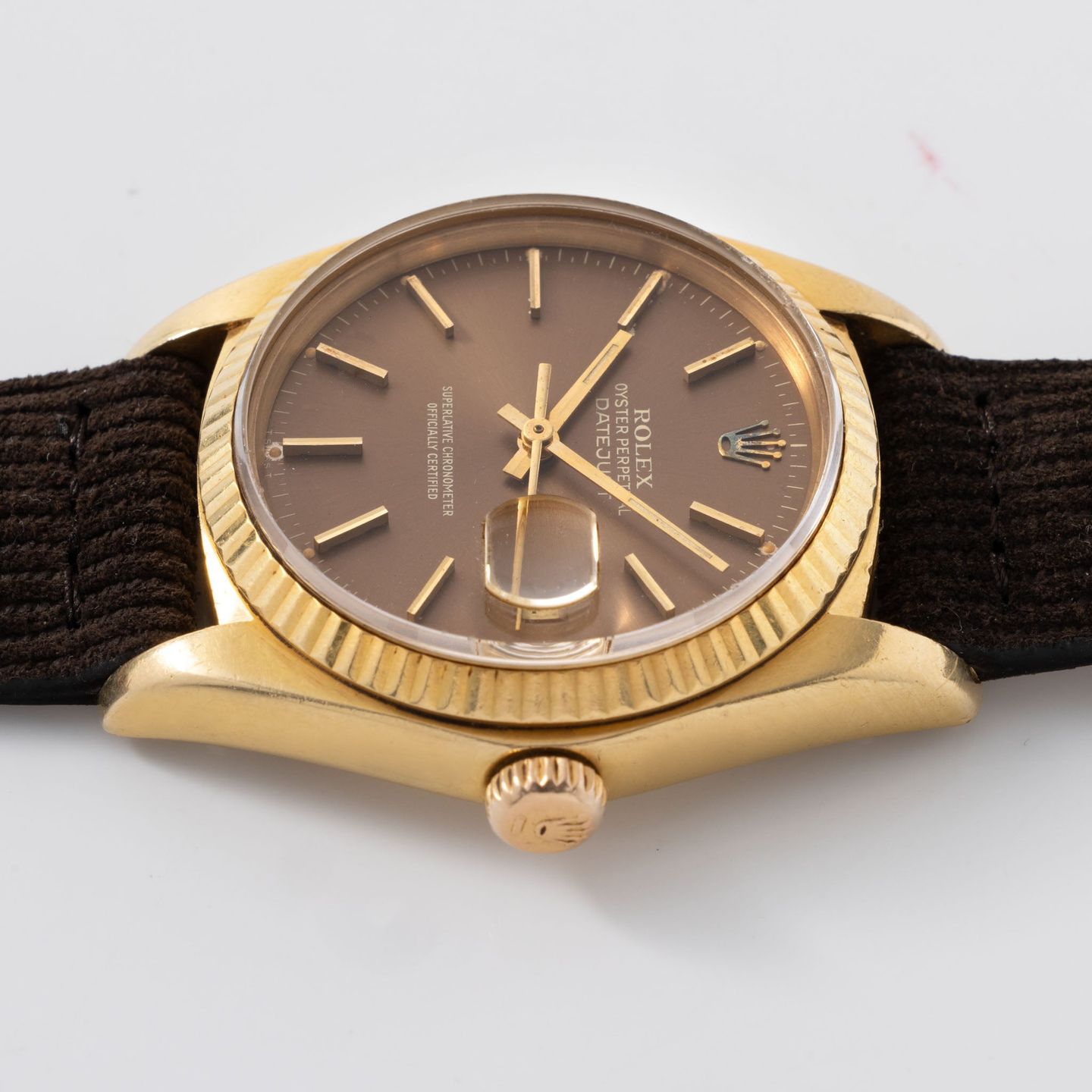 Rolex Datejust 36 16018 (1979) - Brown dial 36 mm Yellow Gold case (6/8)