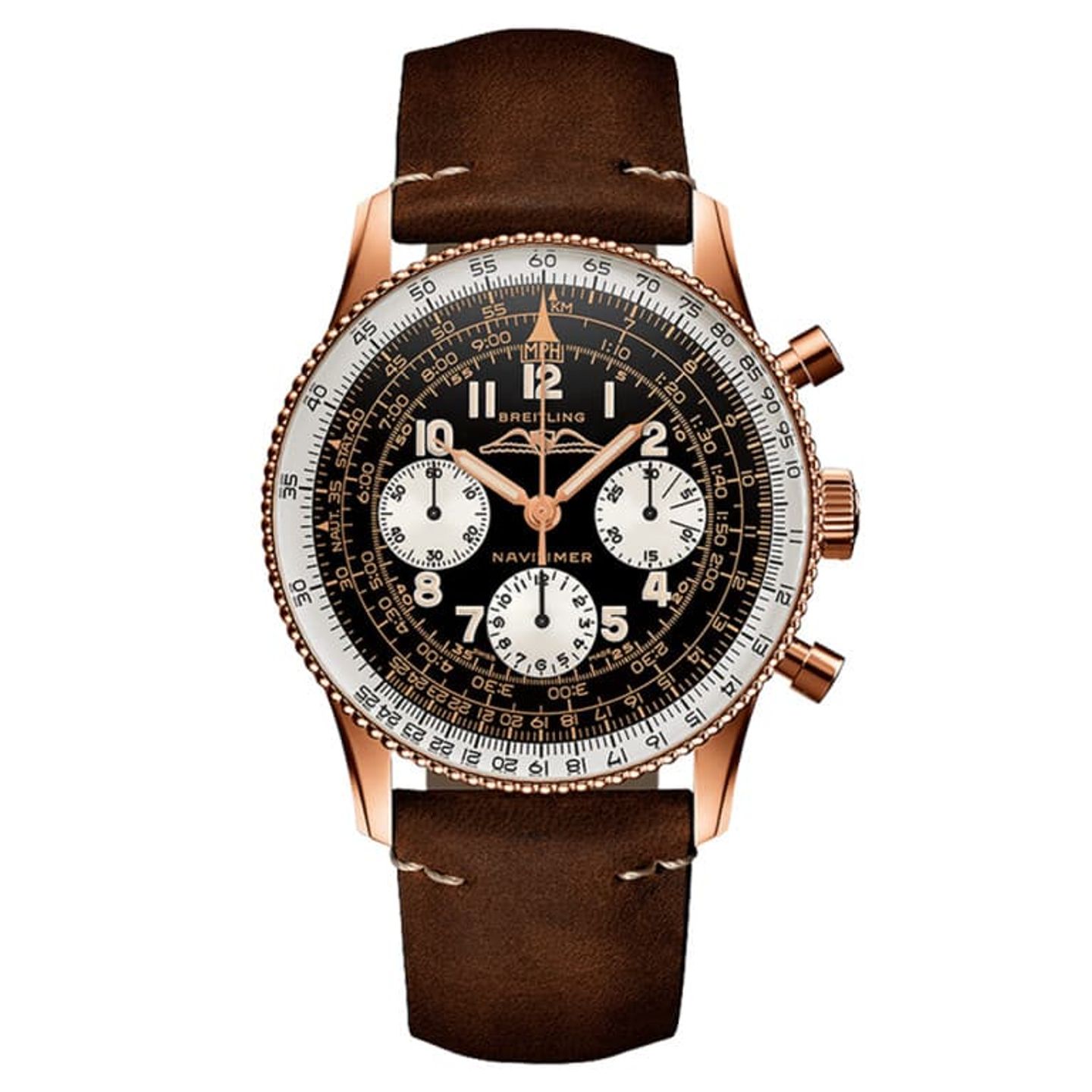Breitling Navitimer RB0910371B1X1 (2025) - Black dial 43 mm Red Gold case (1/1)