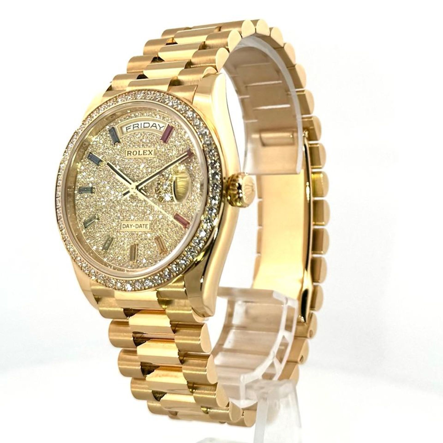 Rolex Day-Date 36 128348RBR (2022) - Diamond dial 36 mm Yellow Gold case (3/8)