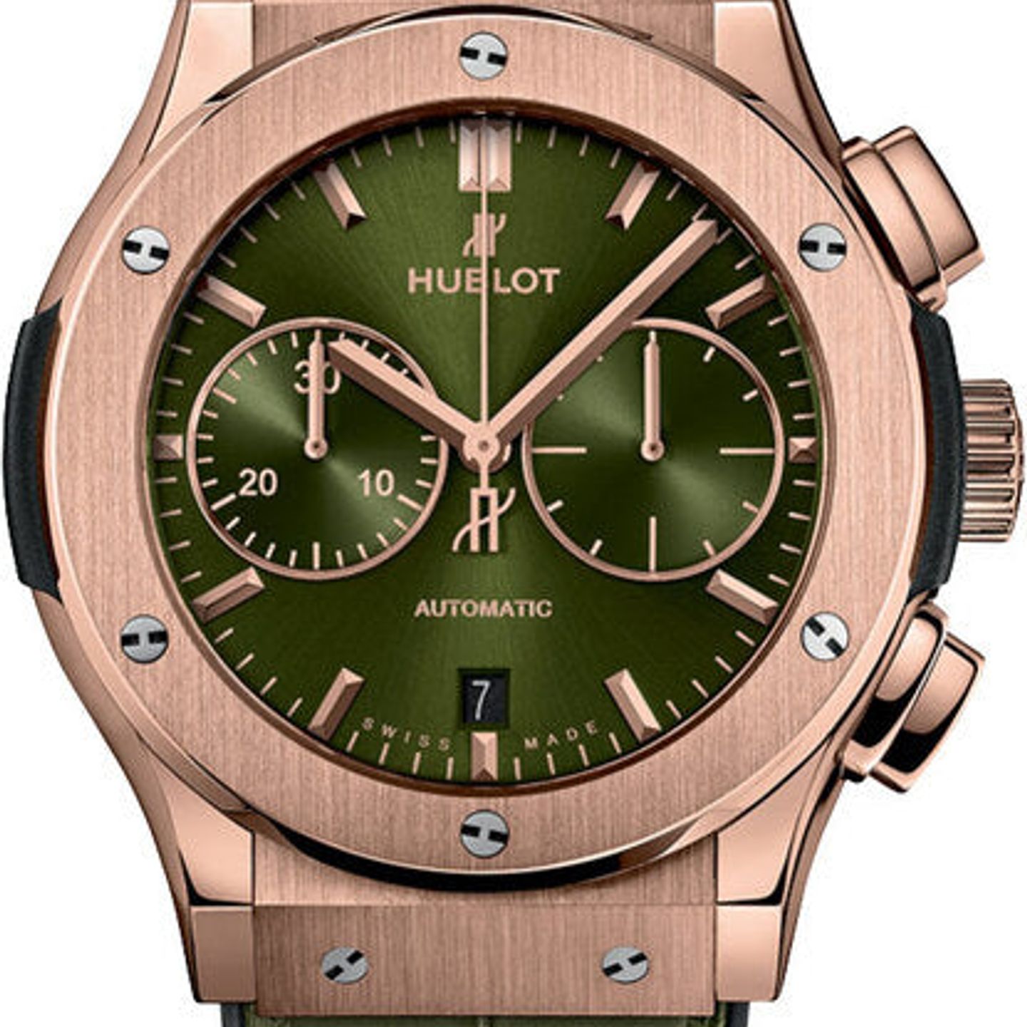 Hublot Classic Fusion Chronograph 521.OX.8980.LR (2026) - Green dial 45 mm Rose Gold case (1/1)