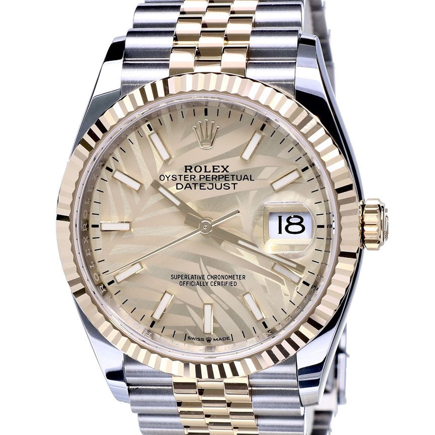 Rolex Datejust 36 126233 (2022) - Champagne wijzerplaat 36mm Staal (1/8)