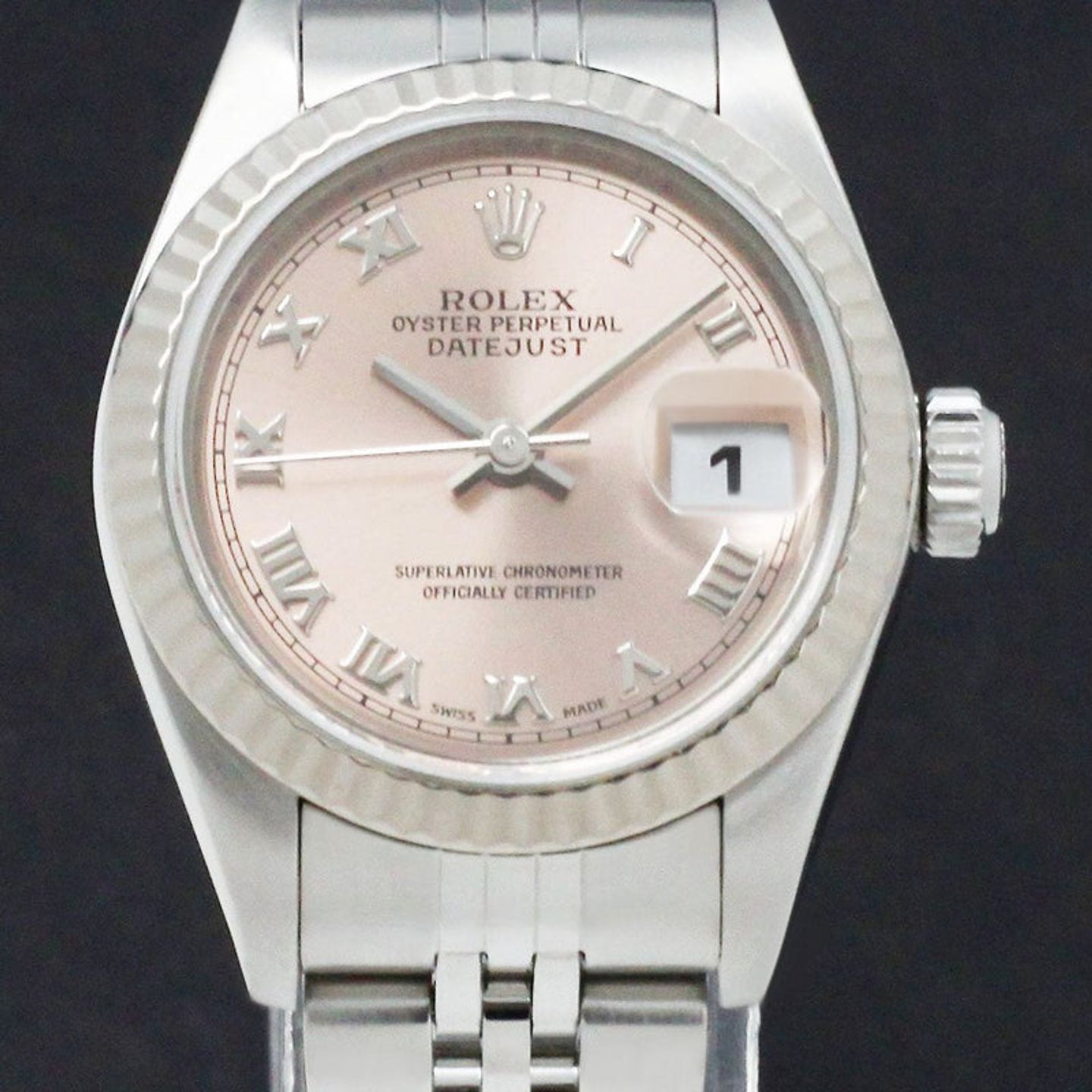 Rolex Lady-Datejust 79174 (2004) - Roze wijzerplaat 26mm Staal (1/7)