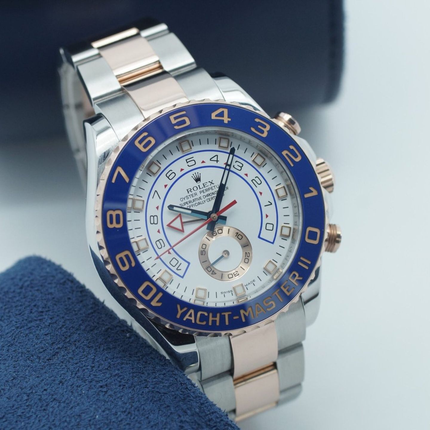 Rolex Yacht-Master II 116681 (2013) - White dial 44 mm Gold/Steel case (1/8)