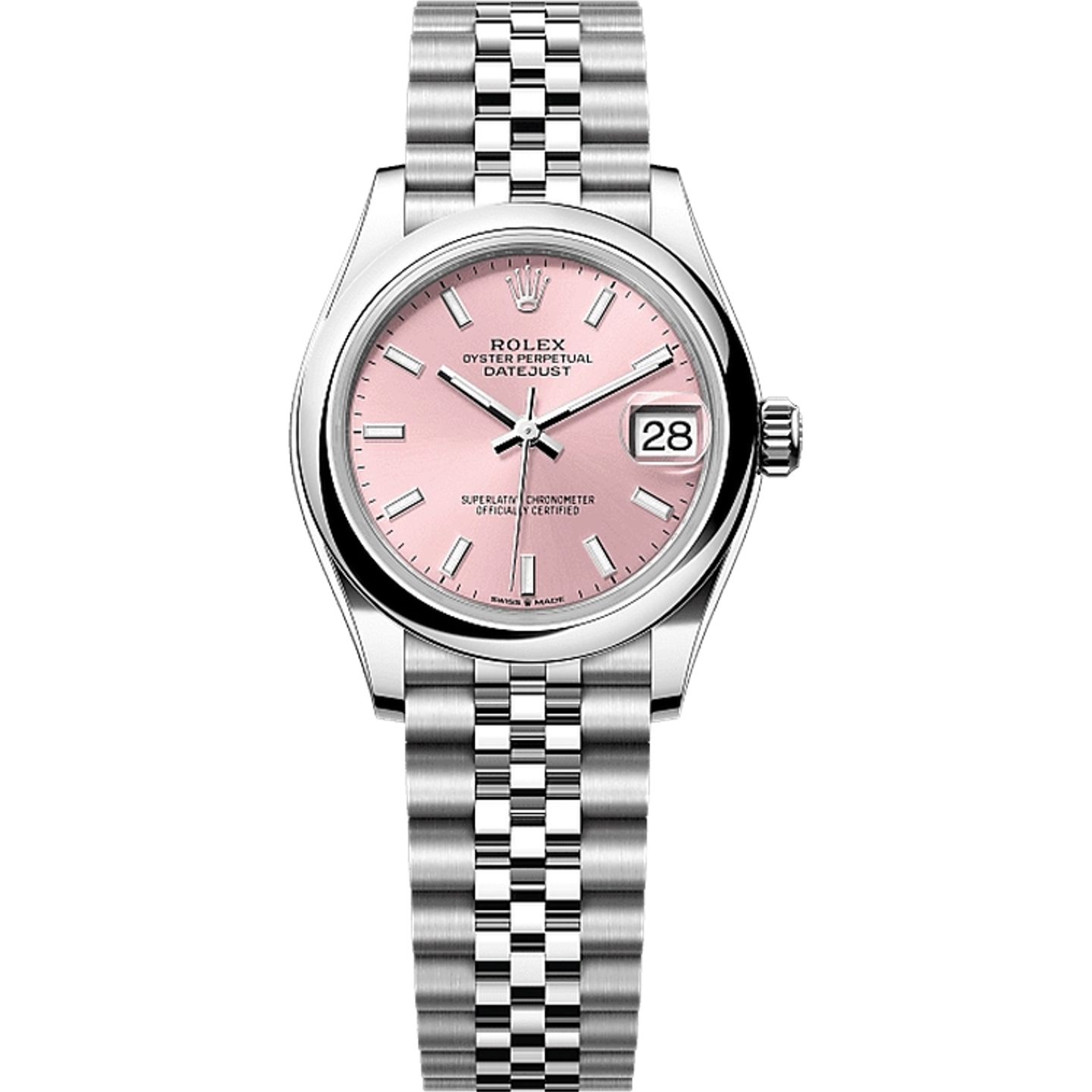 Rolex Datejust 31 278240 (2025) - Roze wijzerplaat 31mm Staal (1/1)