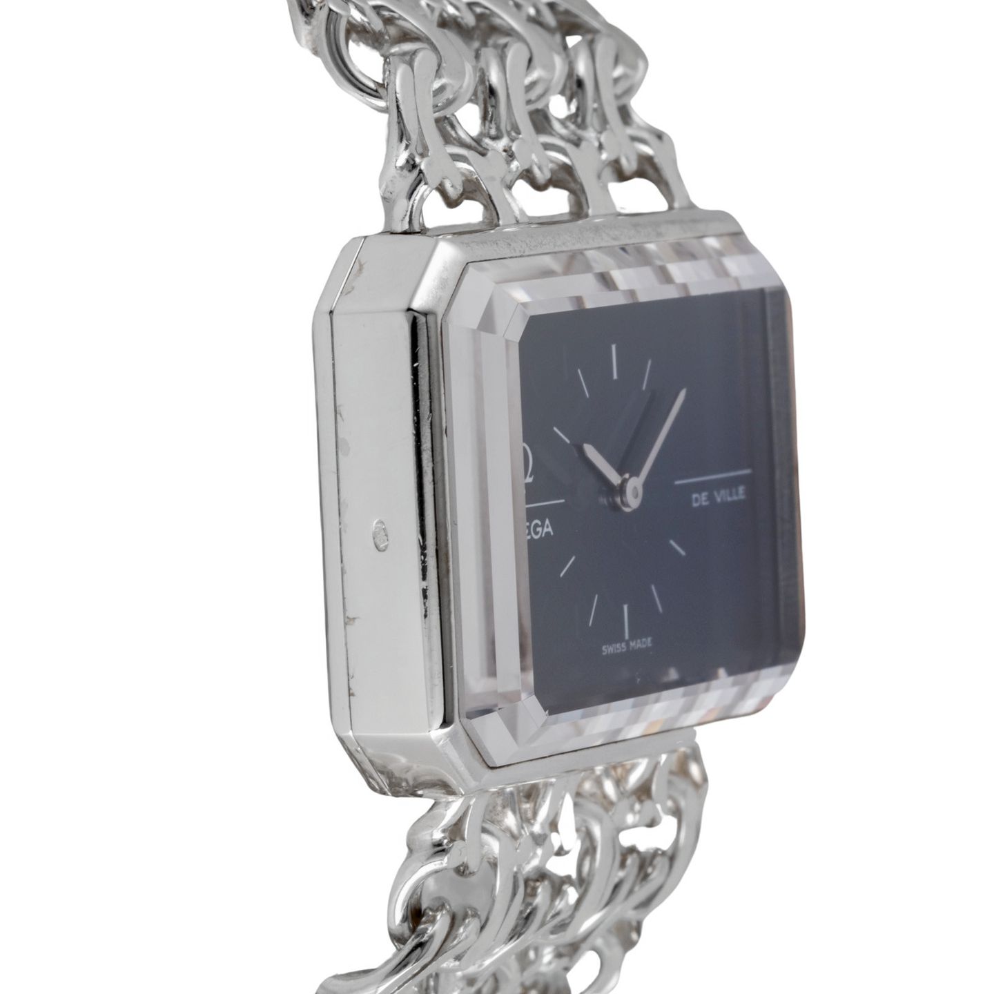 Omega De Ville 8272 (1974) - Blauw wijzerplaat 32mm Zilver (7/8)