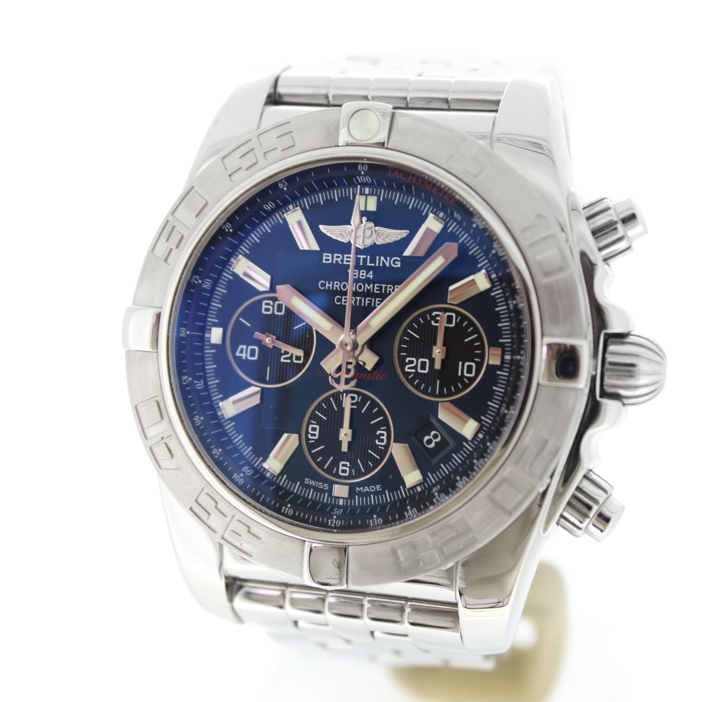 Breitling Chronomat 44 AB0110121C1A1 (2015) - Blue dial 44 mm Steel case (1/6)