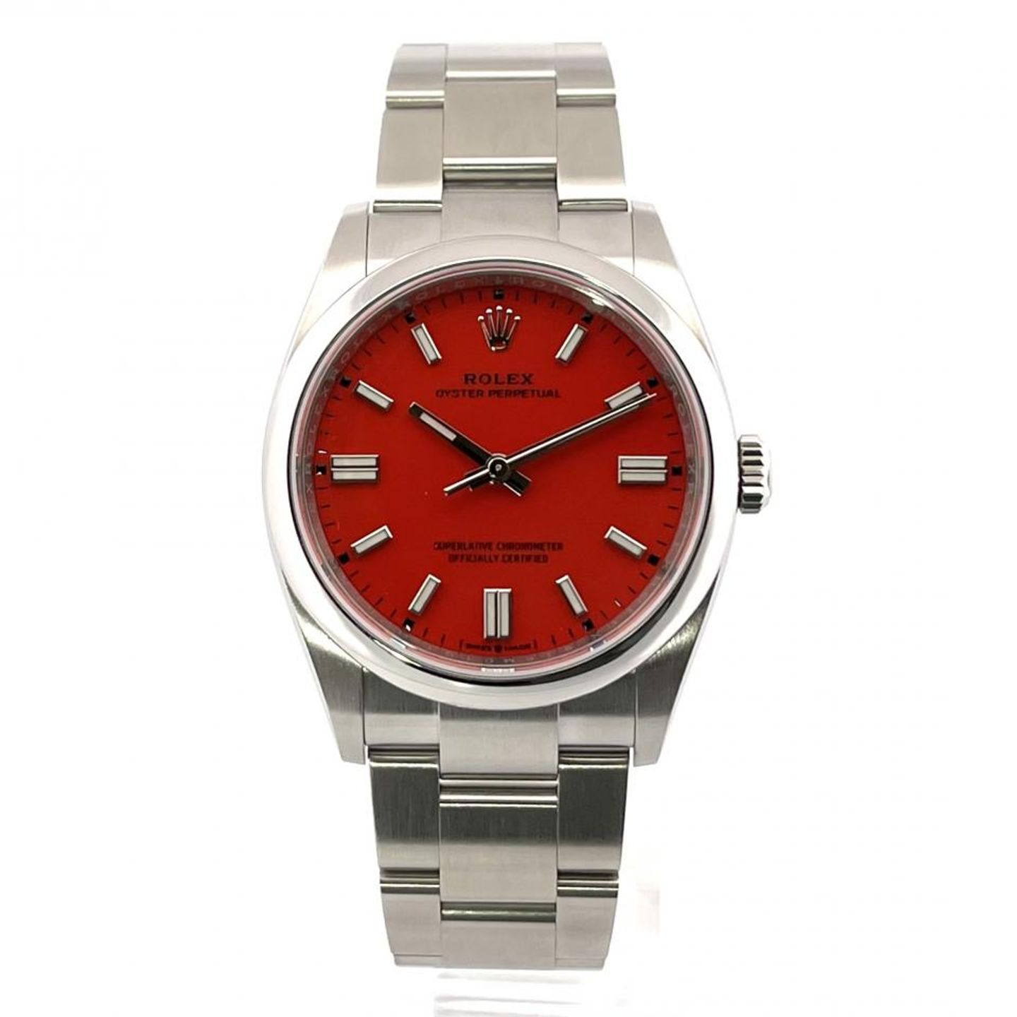Rolex Oyster Perpetual 36 126000 (2021) - Red dial 36 mm Steel case (2/8)