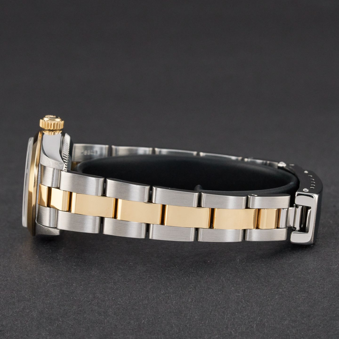 Rolex Oyster Perpetual 67183 (1993) - Grey dial 26 mm Gold/Steel case (5/8)
