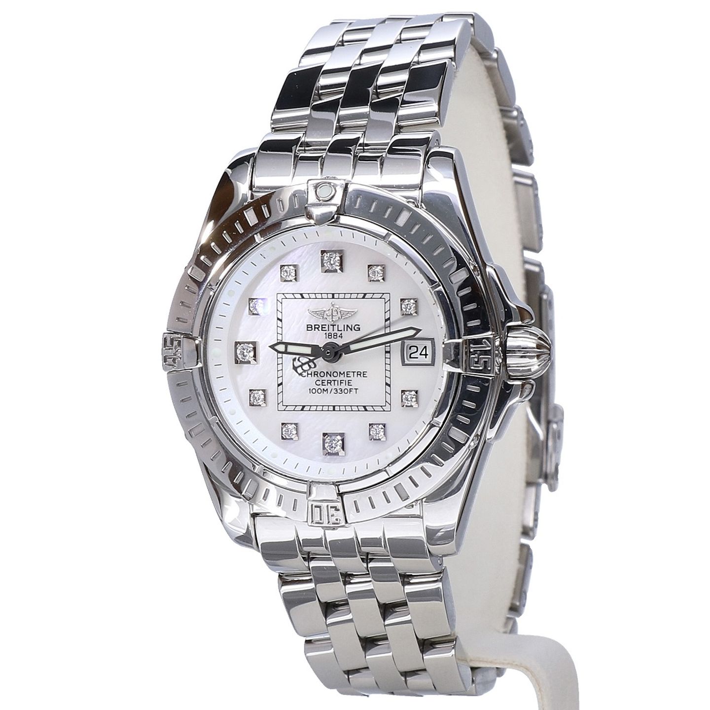 Breitling Cockpit Lady A71356 (2008) - Pearl dial 32 mm Steel case (1/7)