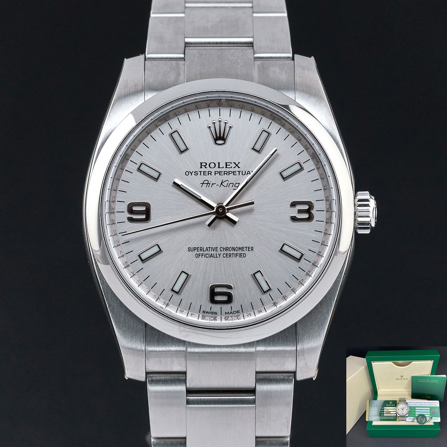 Rolex Oyster Perpetual 34 114200 (2013) - 34mm Staal (1/7)