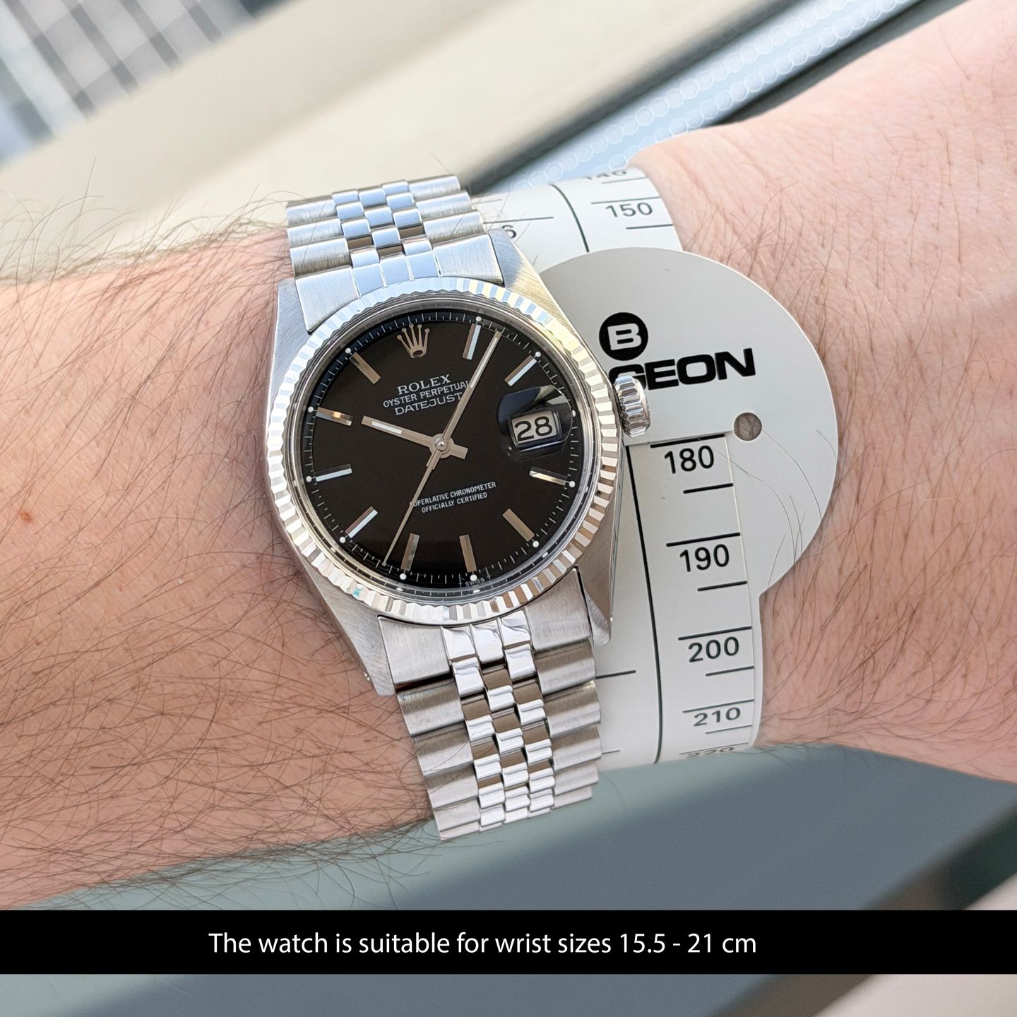 Rolex Datejust 1601 (1971) - Black dial 36 mm Steel case (2/8)