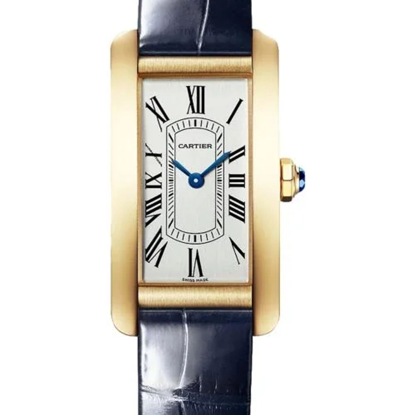 Cartier Tank Américaine WGTA0299 (2026) - Zilver wijzerplaat 35mm Geelgoud (1/1)