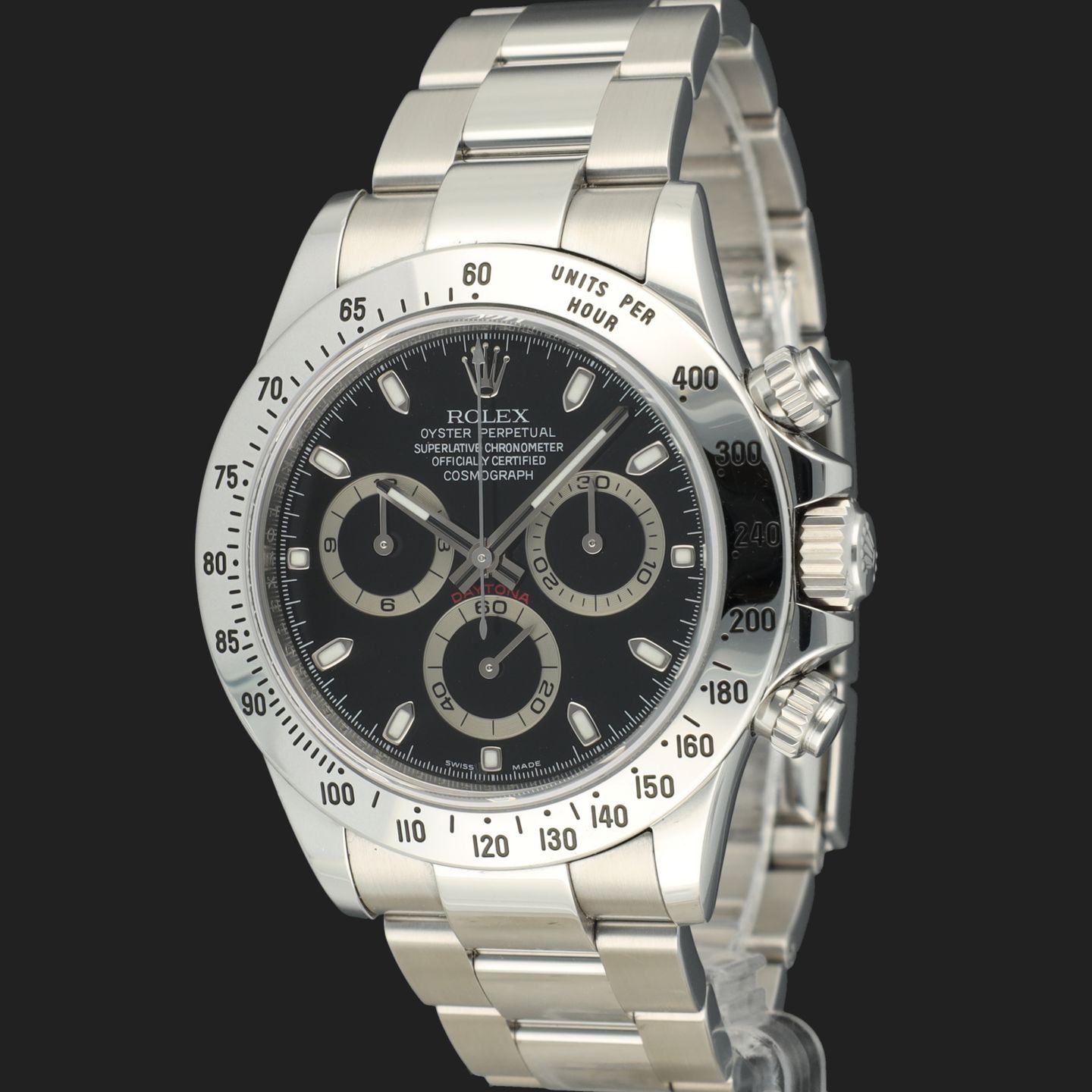 Rolex Daytona 116520 (2009) - Zwart wijzerplaat 40mm Staal (1/8)