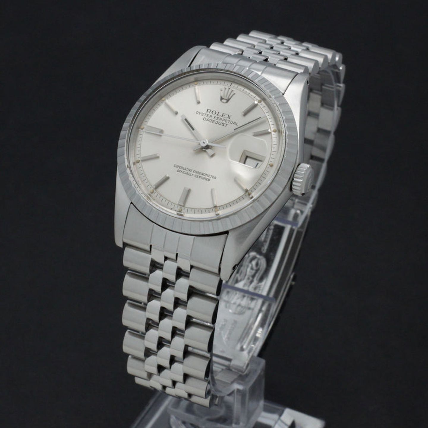 Rolex Datejust 1603 (1974) - Zilver wijzerplaat 36mm Staal (2/7)