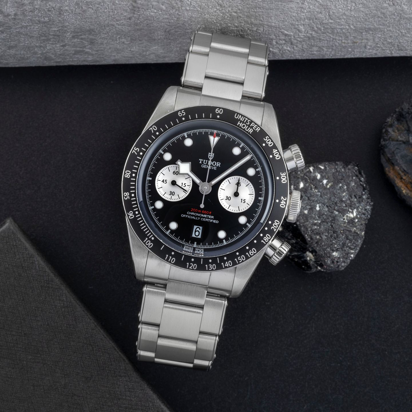 Tudor Black Bay Chrono 79360N (Onbekend (willekeurig serienummer)) - Zwart wijzerplaat 41mm Staal (1/8)