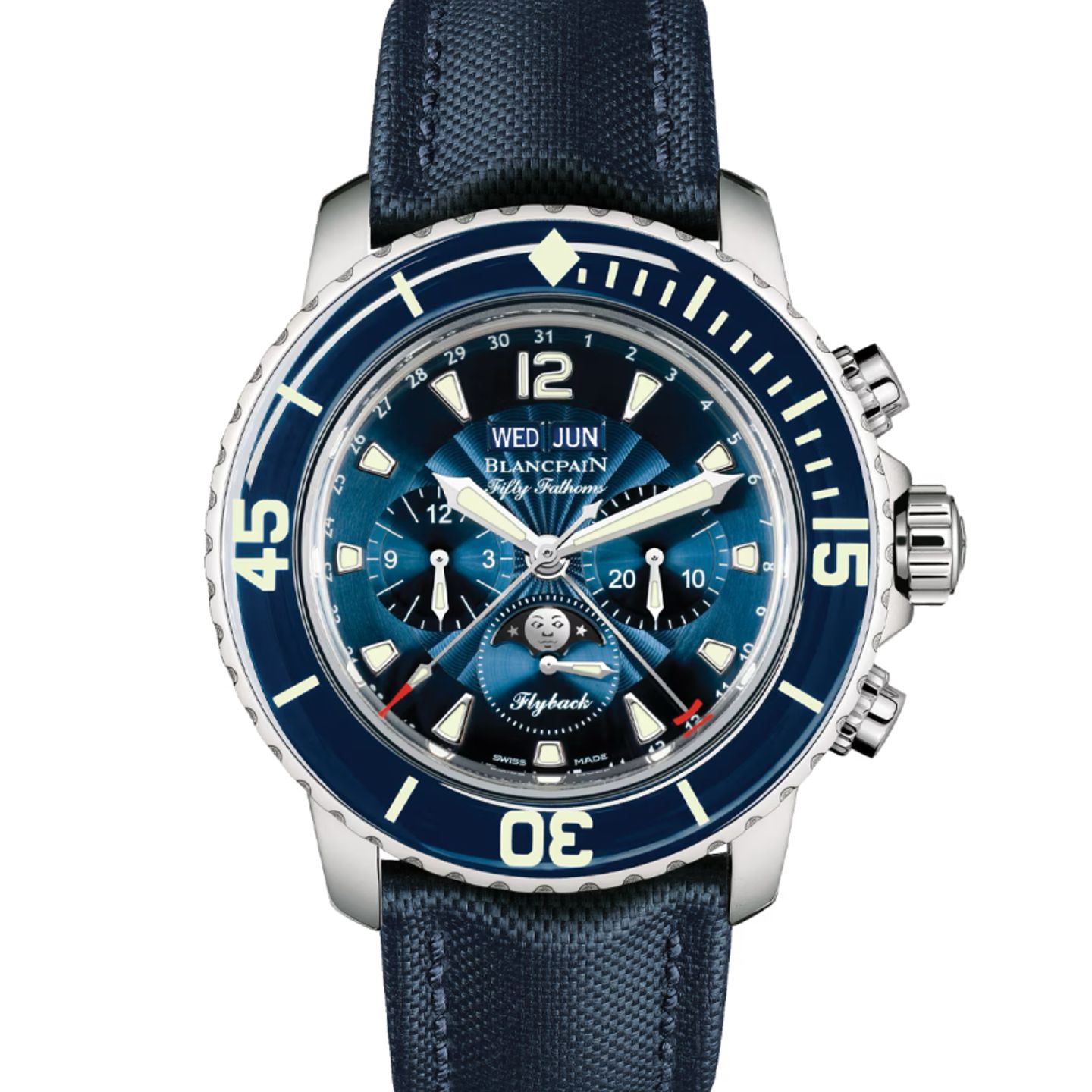 Blancpain Fifty Fathoms 5066F-1140-52B (2024) - Blauw wijzerplaat 45mm Staal (1/8)