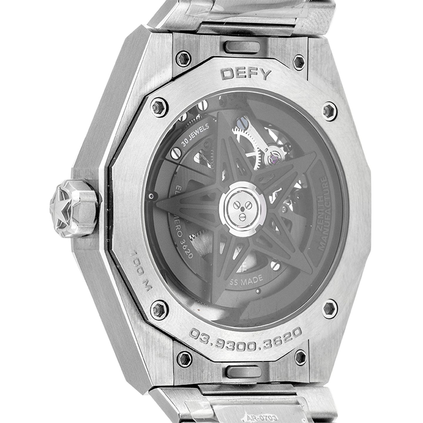 Zenith Defy Skyline 03.9300.3620/78.I001 (Onbekend (willekeurig serienummer)) - Transparant wijzerplaat 41mm Staal (5/6)