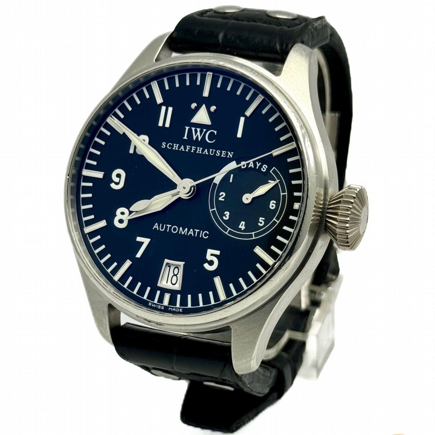 IWC Big Pilot IW500203 (2005) - Zwart wijzerplaat 46mm Platina (1/10)