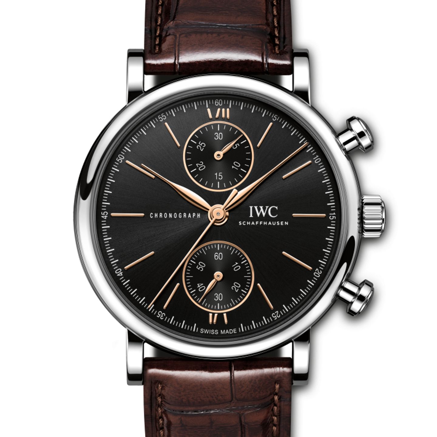 IWC Portofino Chronograph IW391404 (2024) - Zwart wijzerplaat 39mm Staal (1/1)