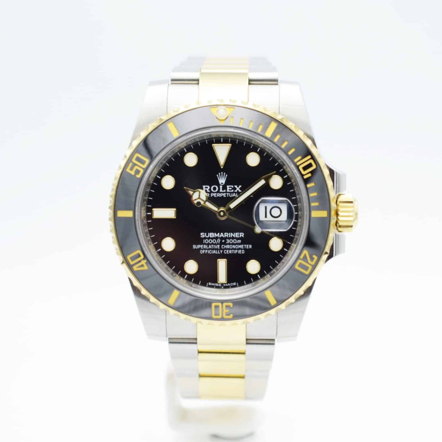 Rolex Submariner Date 116613LN (2016) - Zwart wijzerplaat 40mm Goud/Staal (1/7)